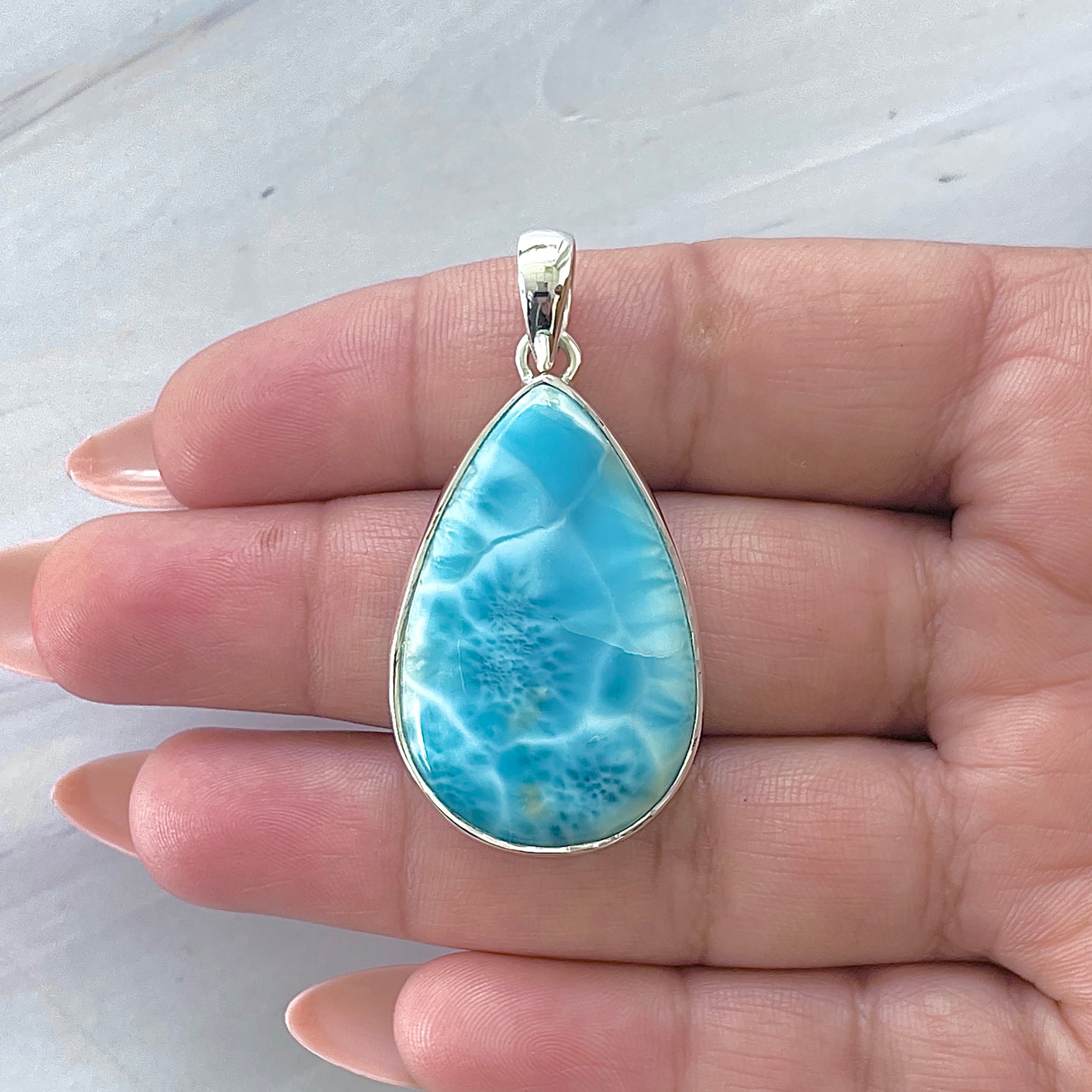 Larimar Pendant-(LAR-P-1411.)