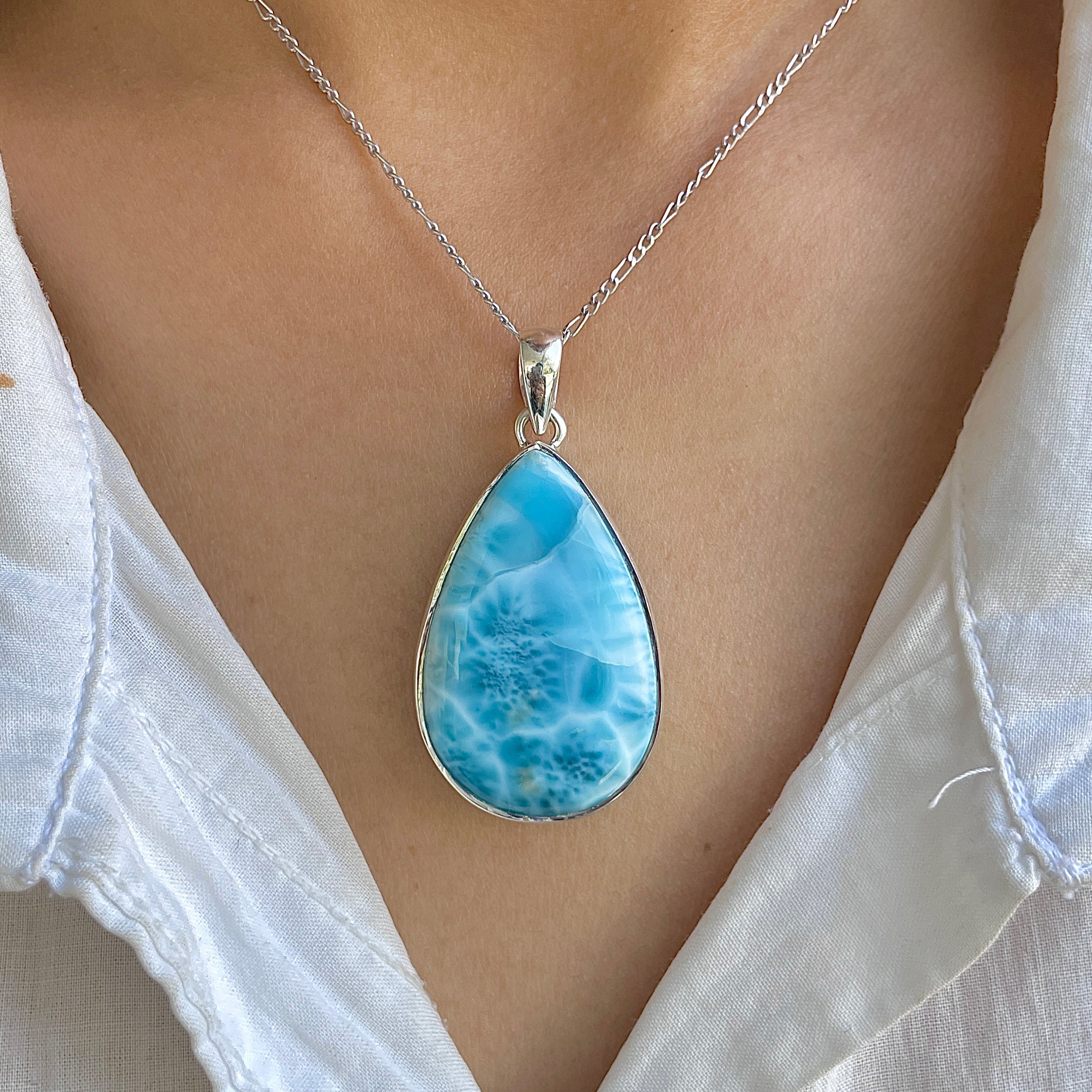 Larimar Pendant-(LAR-P-1411.)