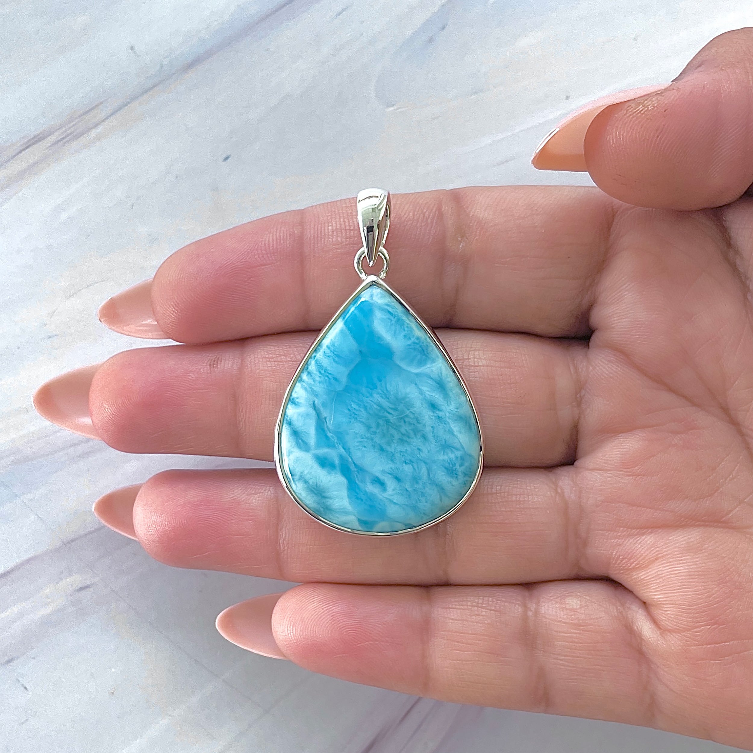 Larimar Pendant-(LAR-P-1412.)