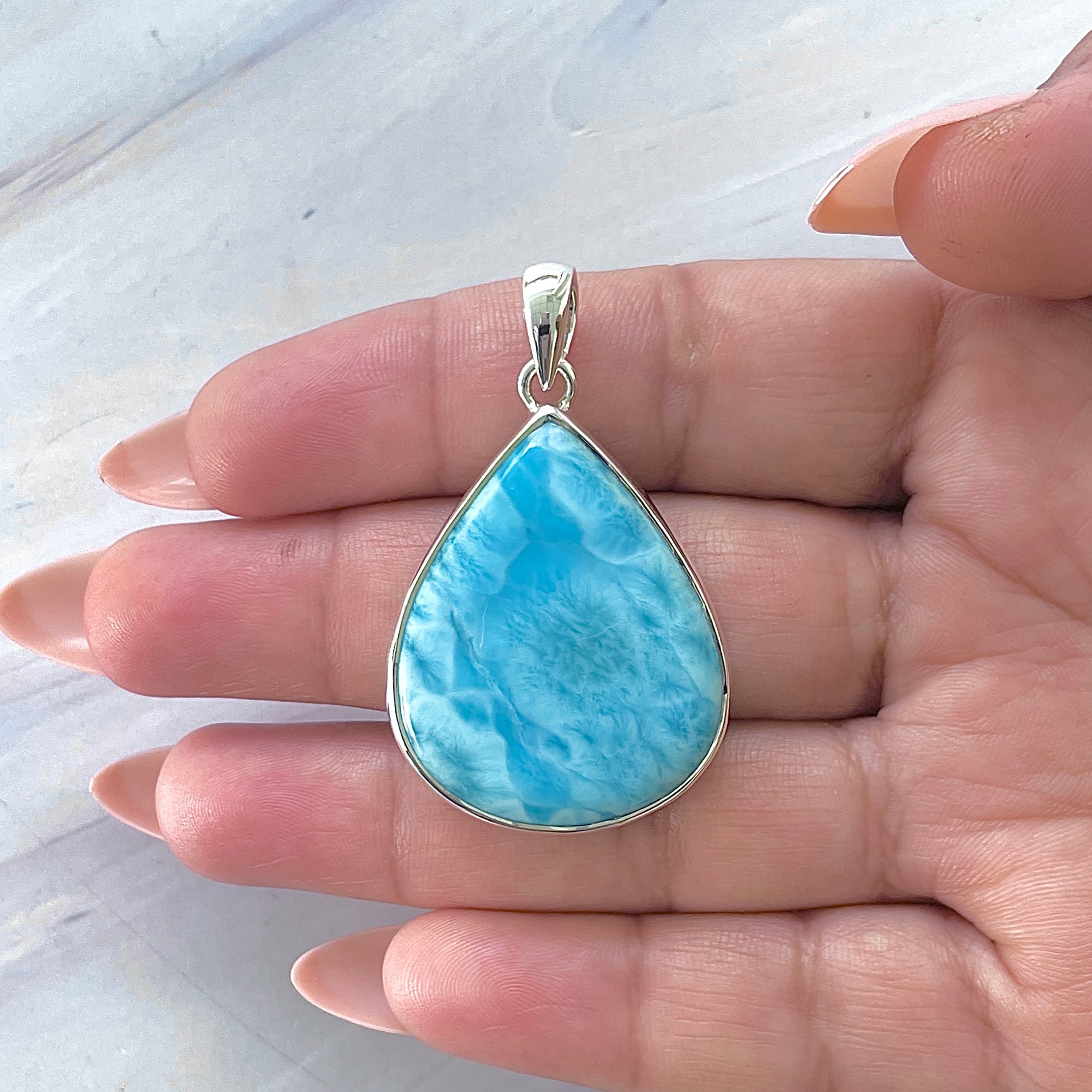Larimar Pendant-(LAR-P-1412.)