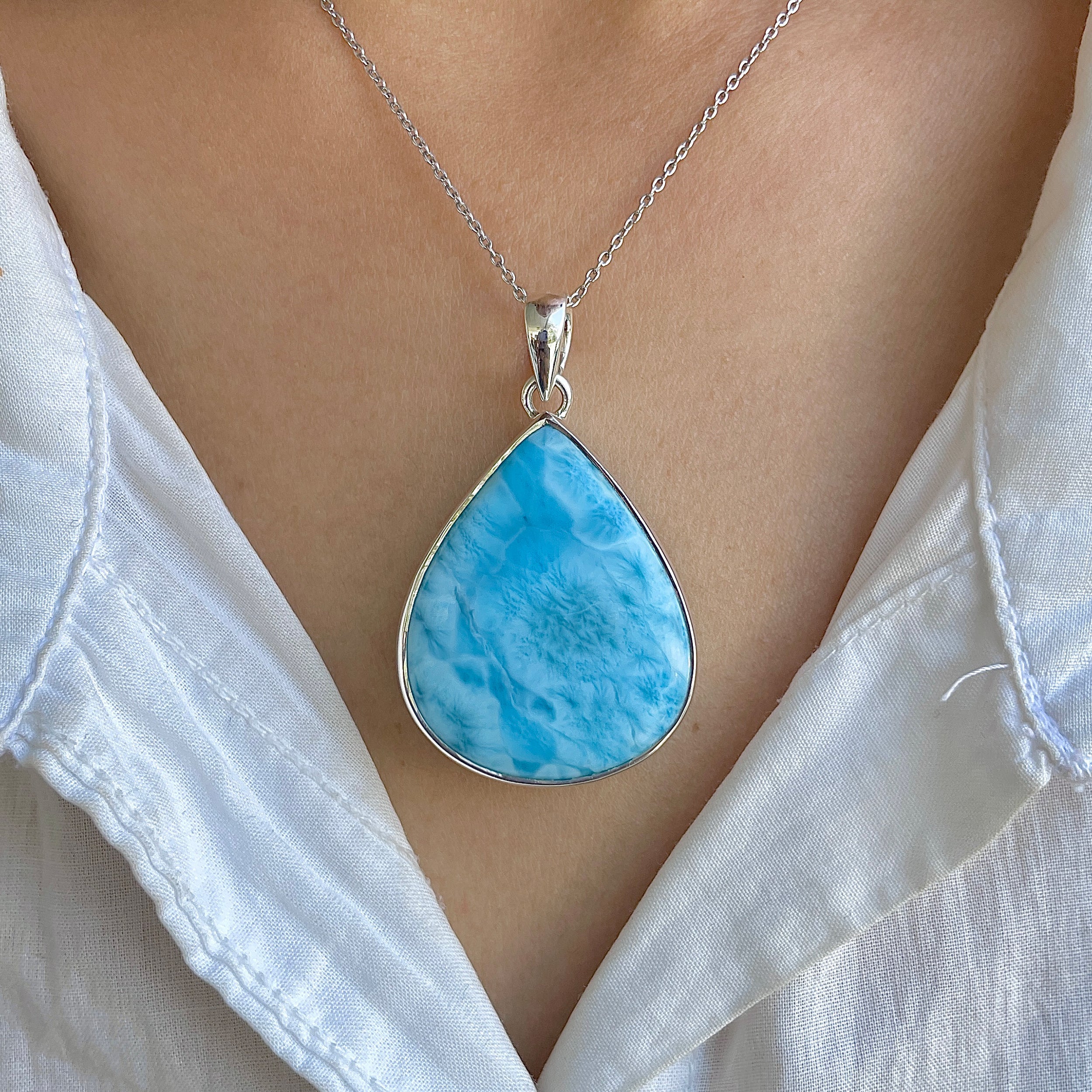 Larimar Pendant-(LAR-P-1412.)