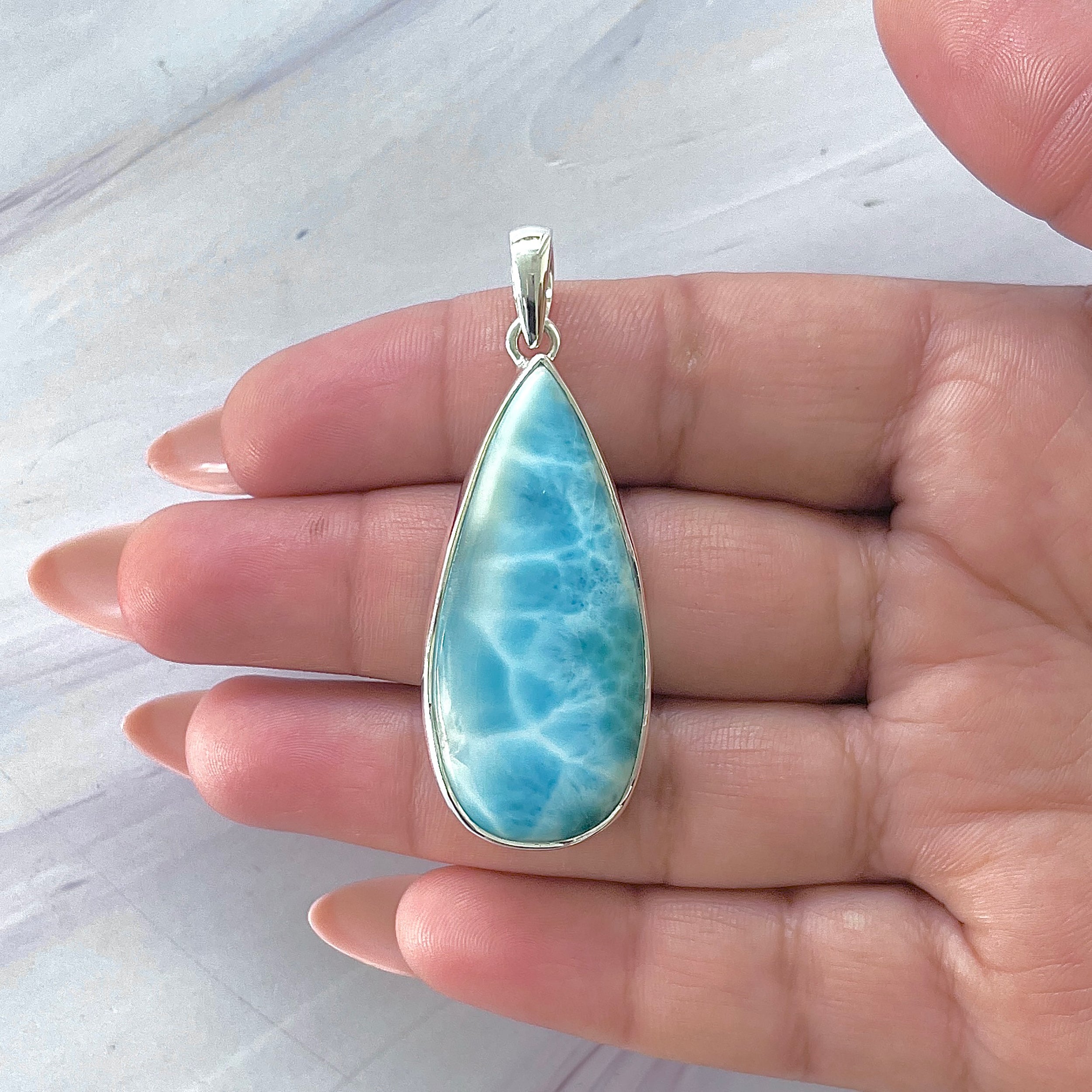Larimar Pendant-(LAR-P-1413.)