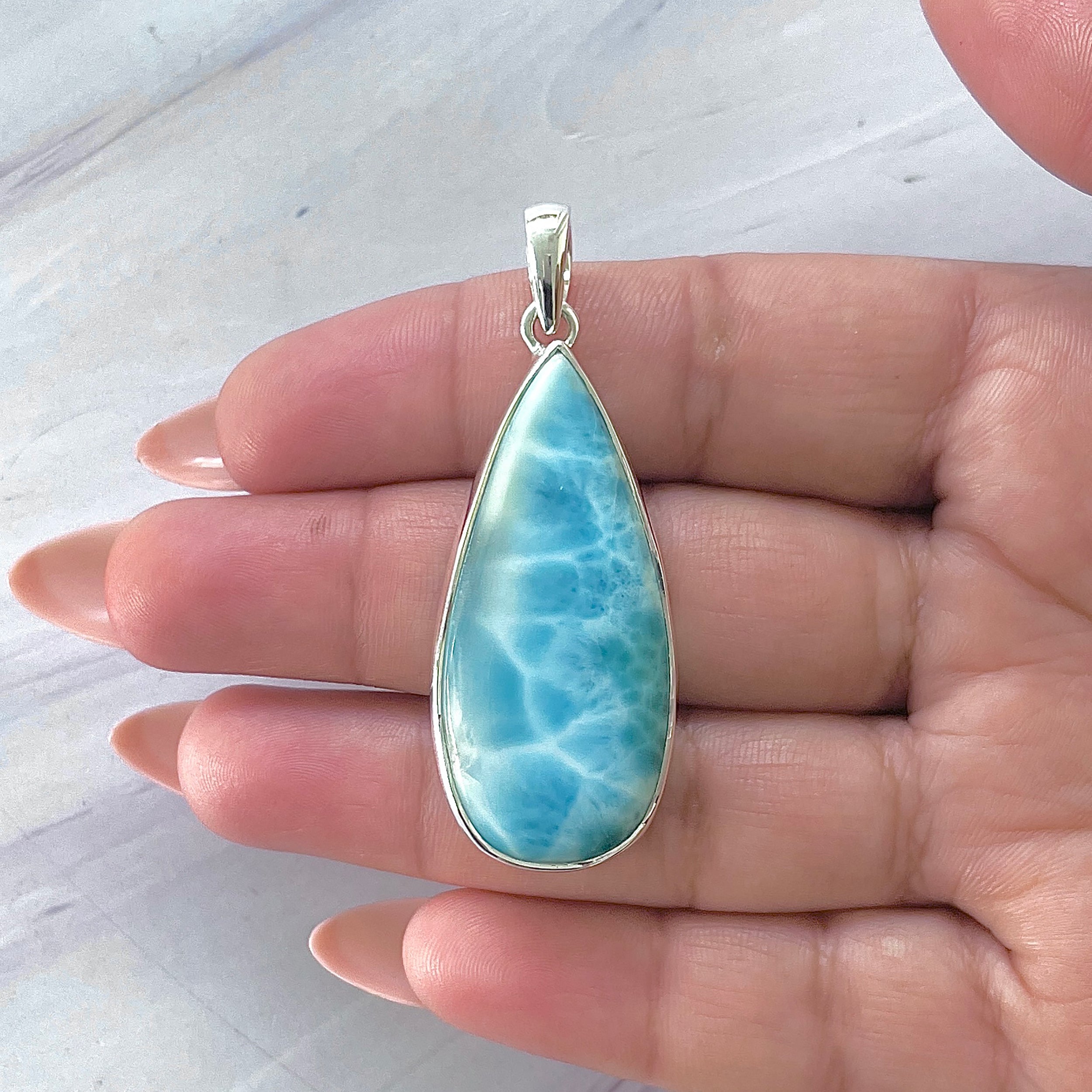 Larimar Pendant-(LAR-P-1413.)