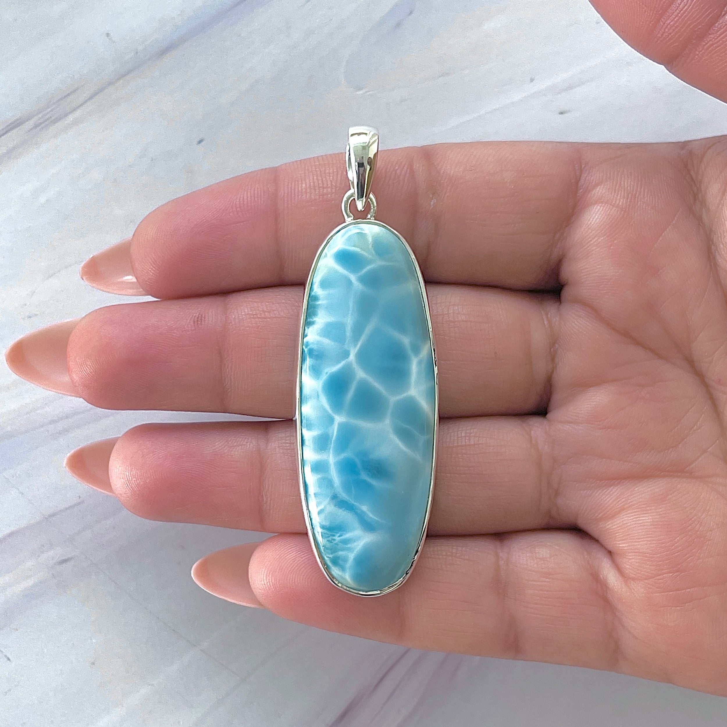 Larimar Pendant-(LAR-P-1414.)