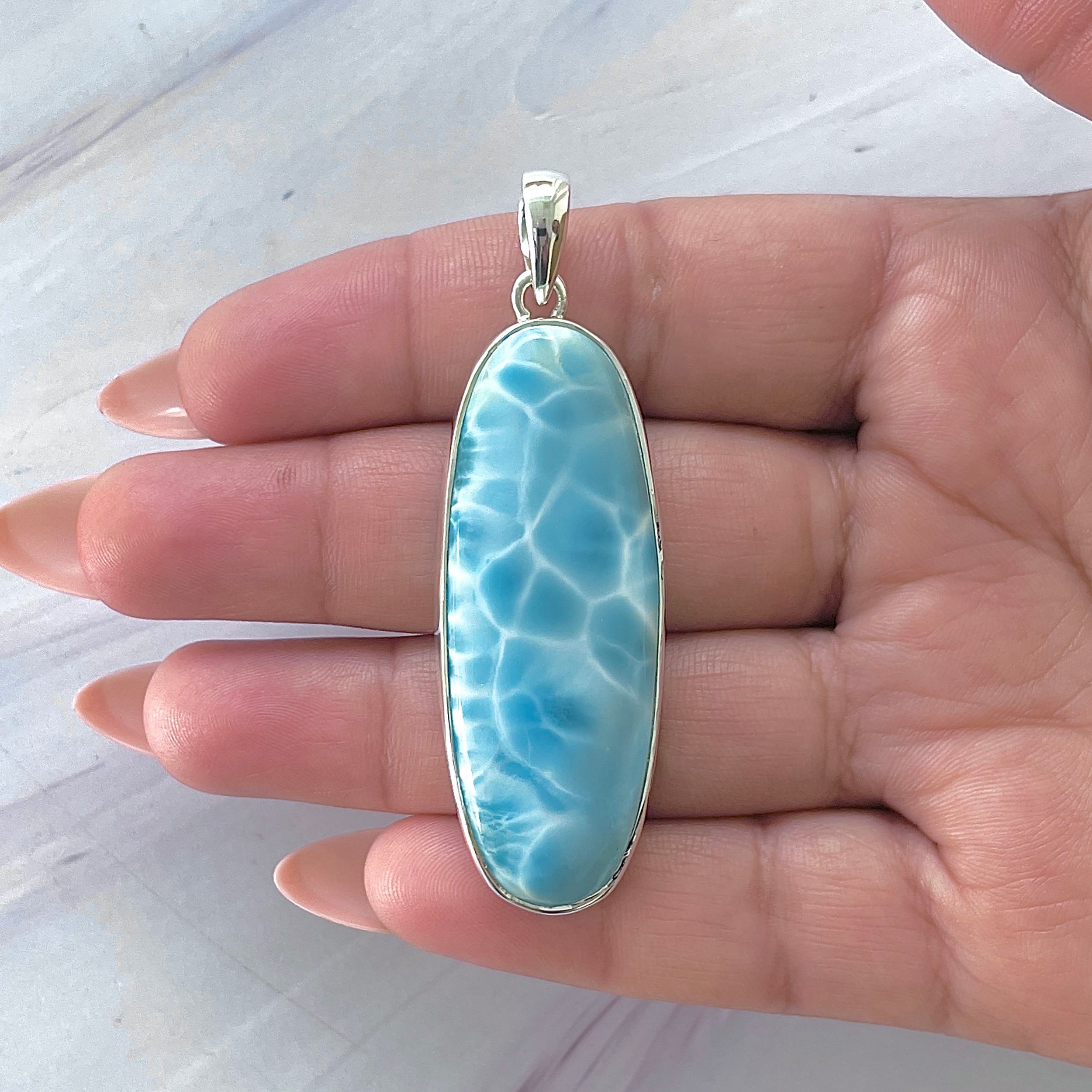 Larimar Pendant-(LAR-P-1414.)