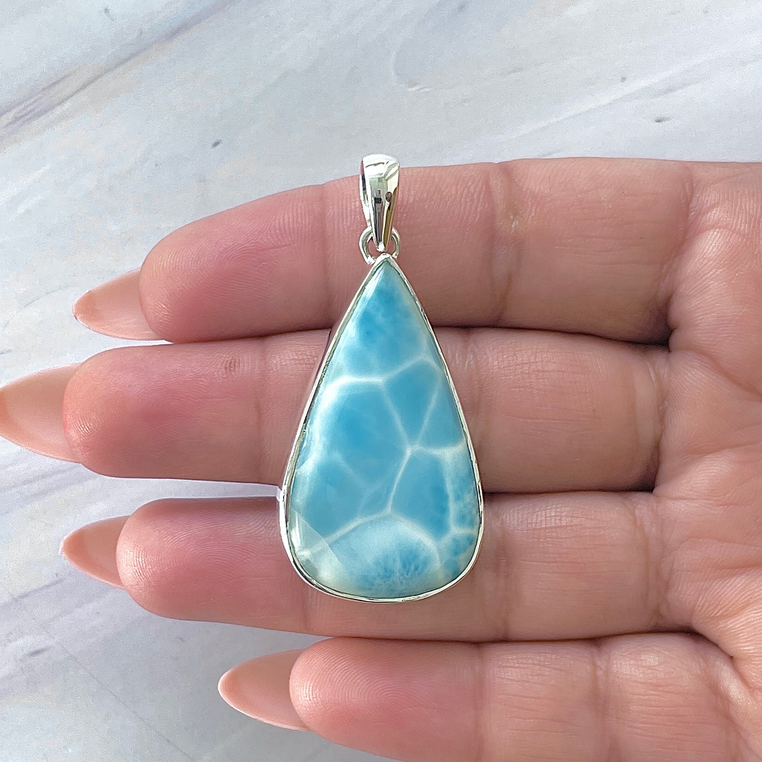 Larimar Pendant-(LAR-P-1415.)