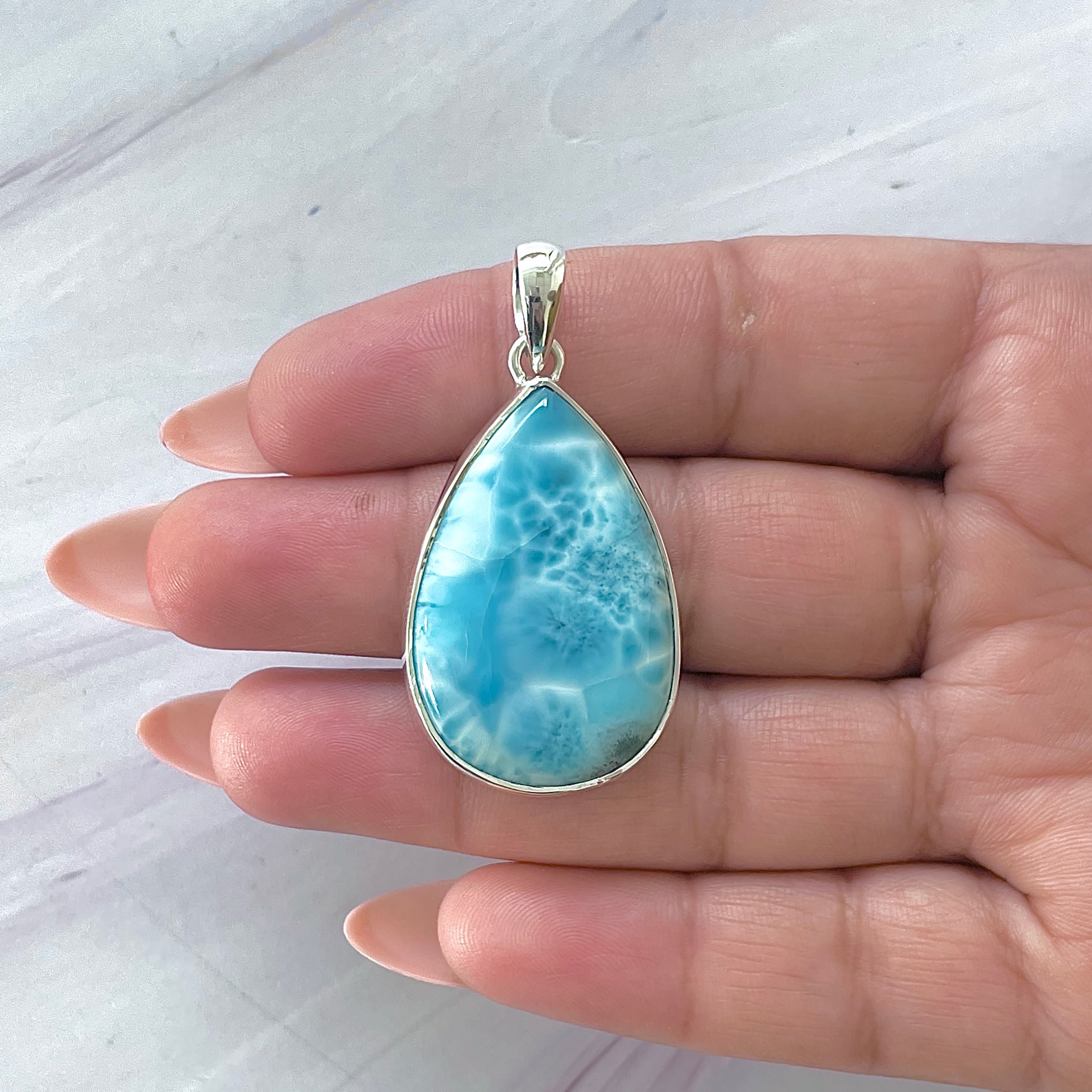 Larimar Pendant-(LAR-P-1417.)