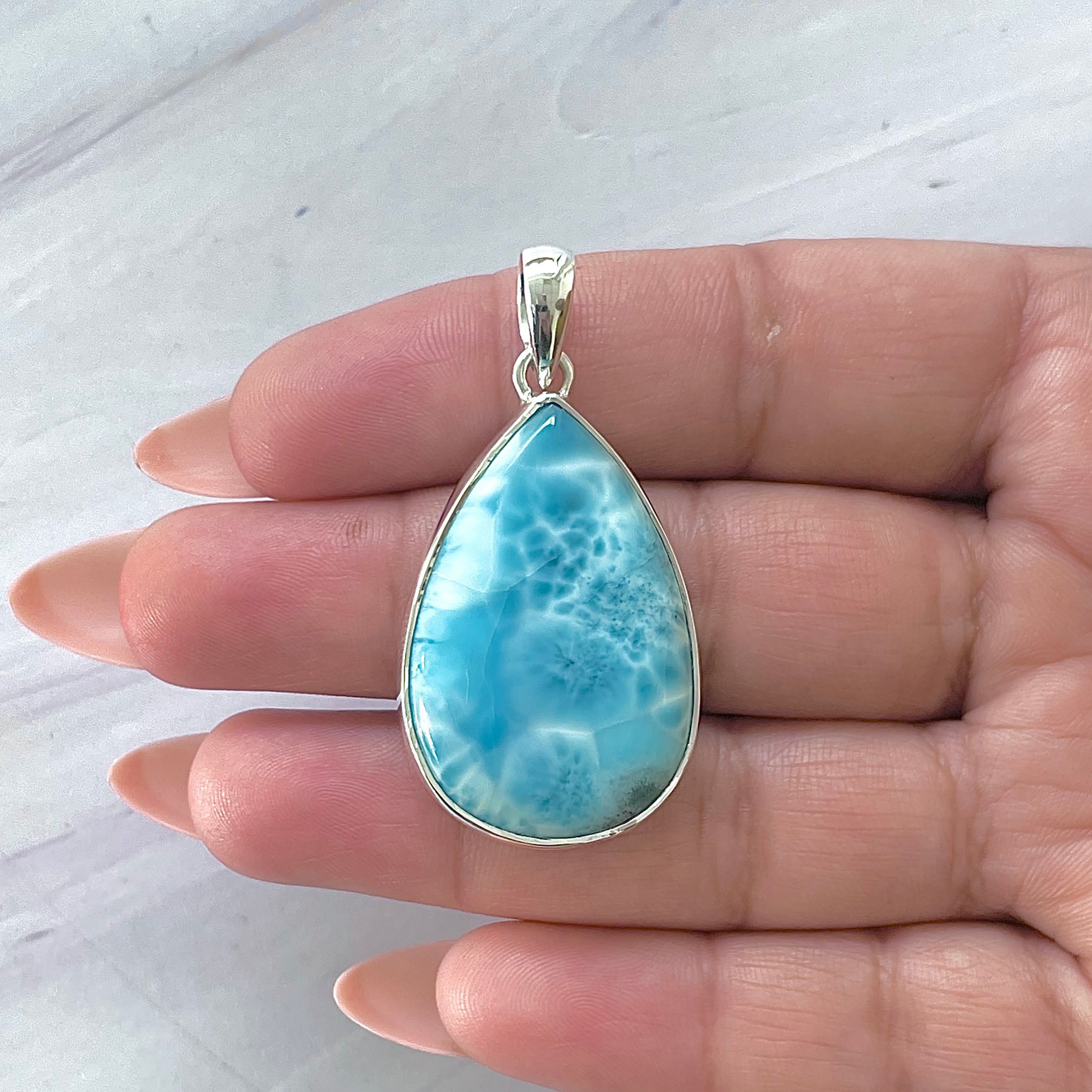 Larimar Pendant-(LAR-P-1417.)
