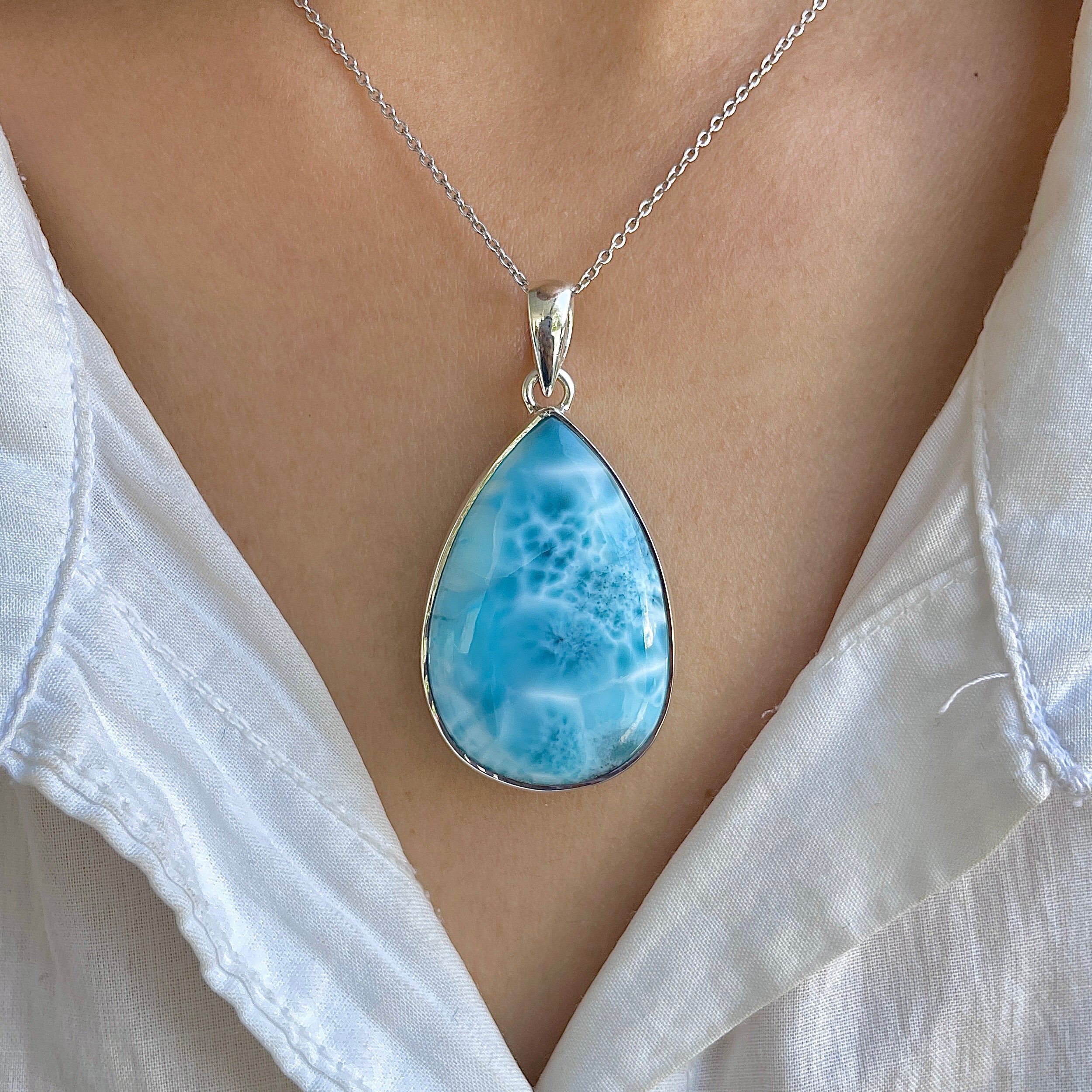 Larimar Pendant-(LAR-P-1417.)