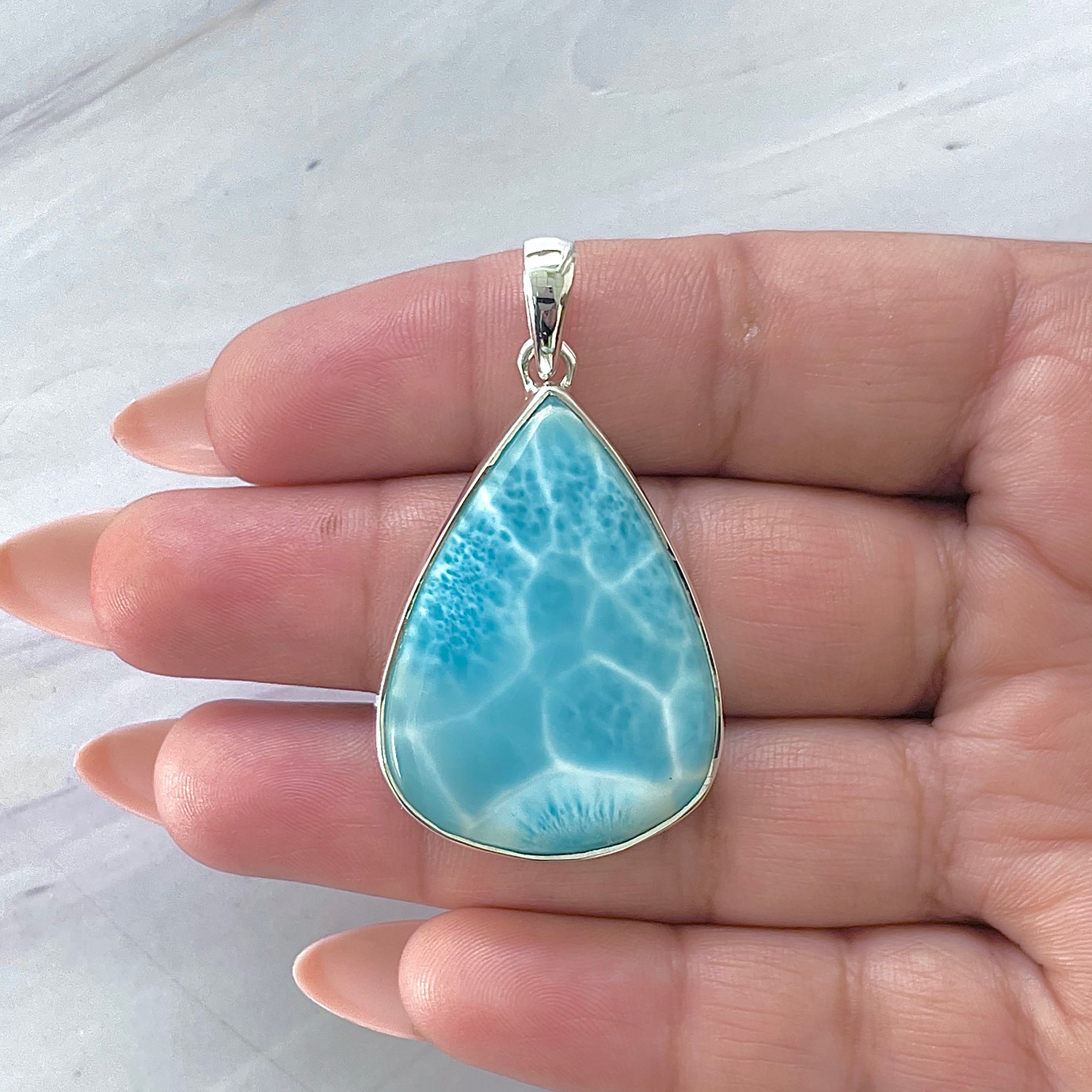 Larimar Pendant-(LAR-P-1418.)