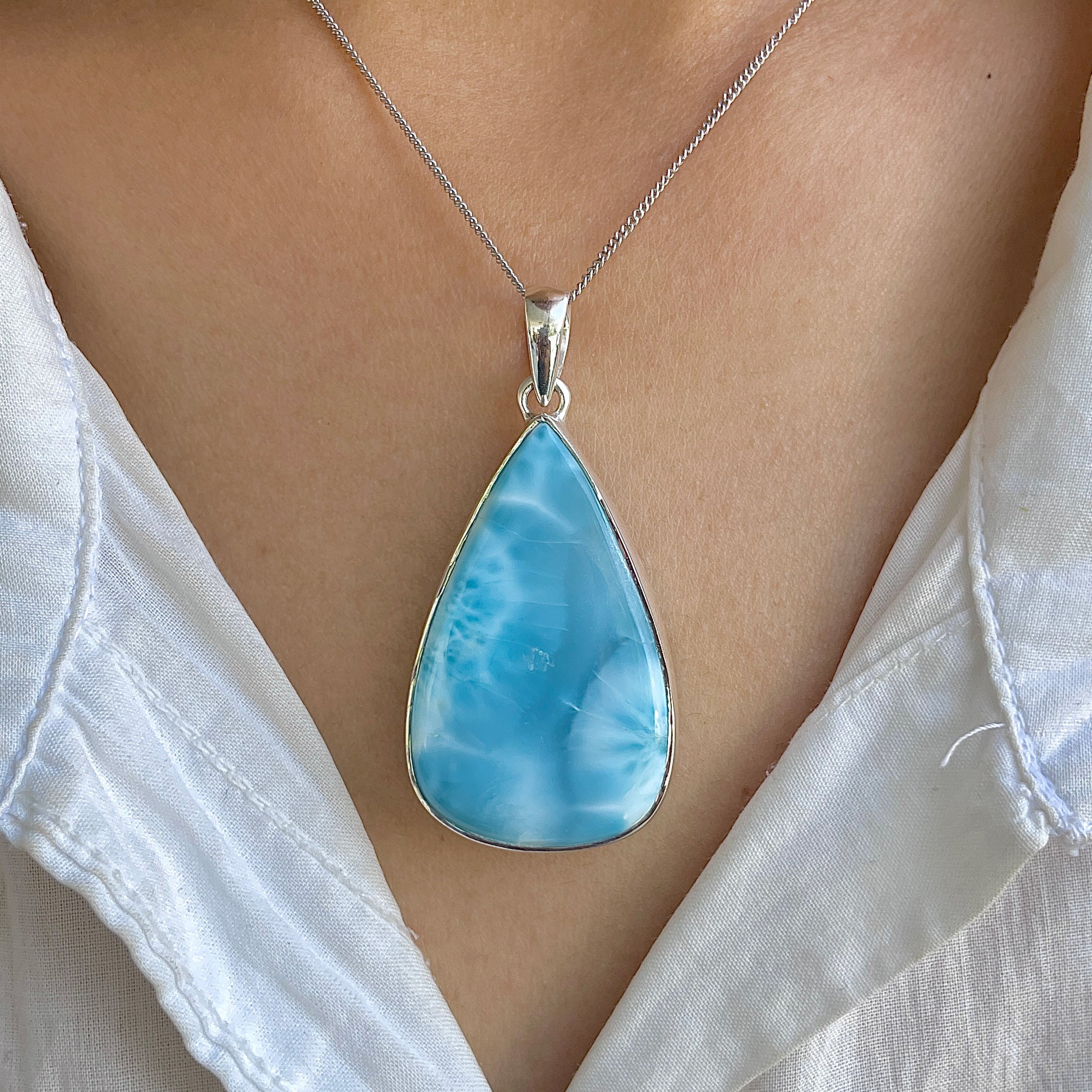 Larimar Pendant-(LAR-P-1419.)