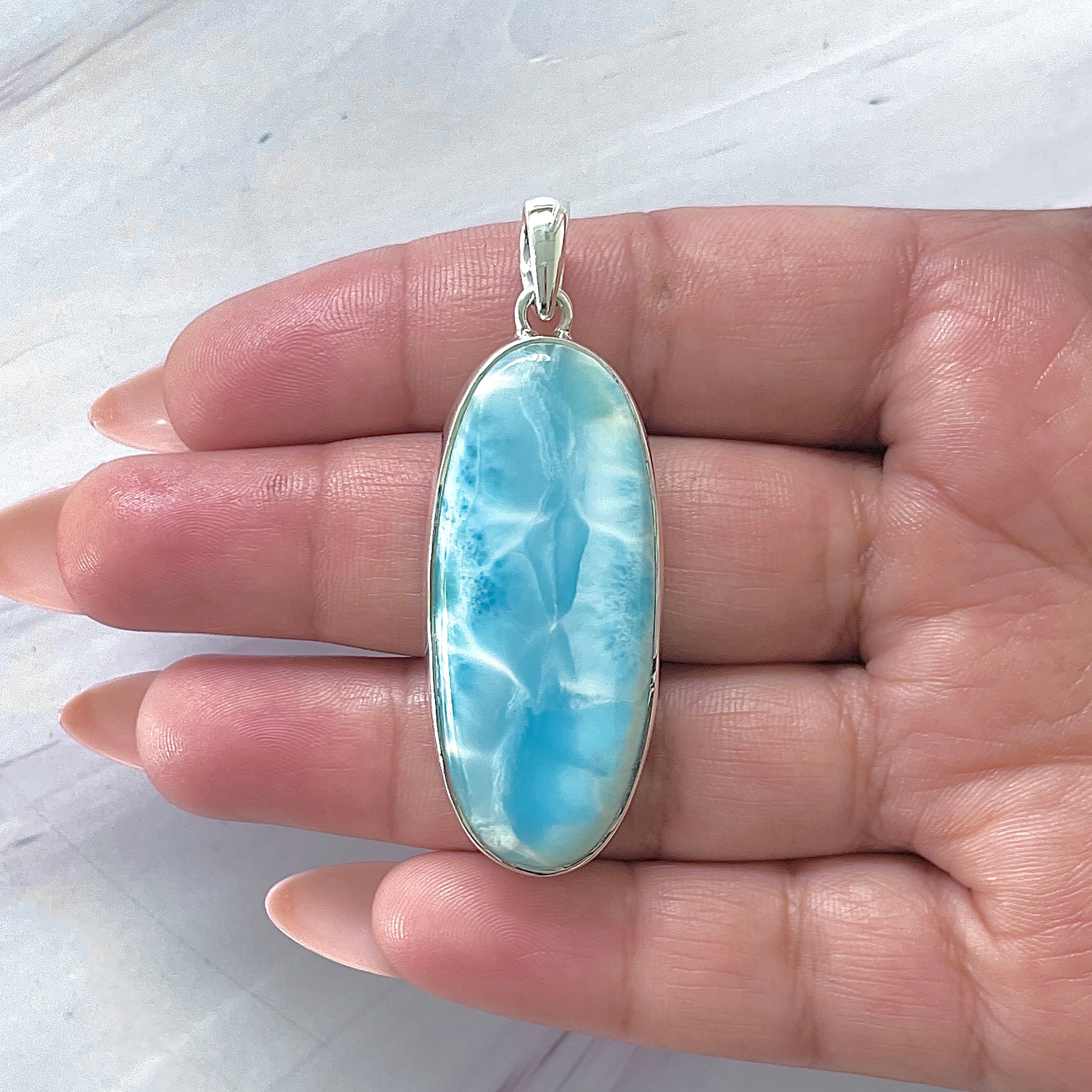 Larimar Pendant-(LAR-P-1420.)