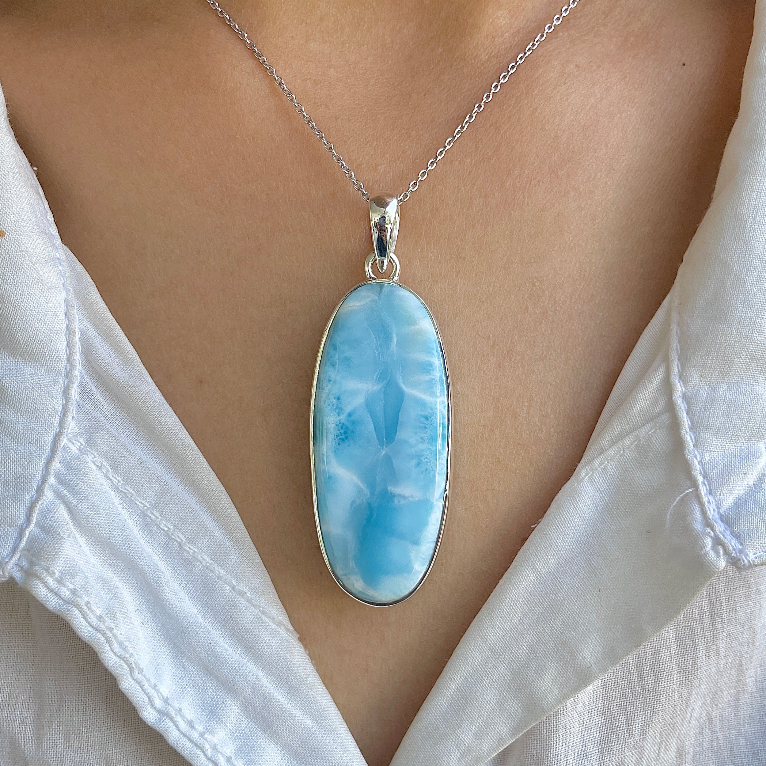 Larimar Pendant-(LAR-P-1420.)