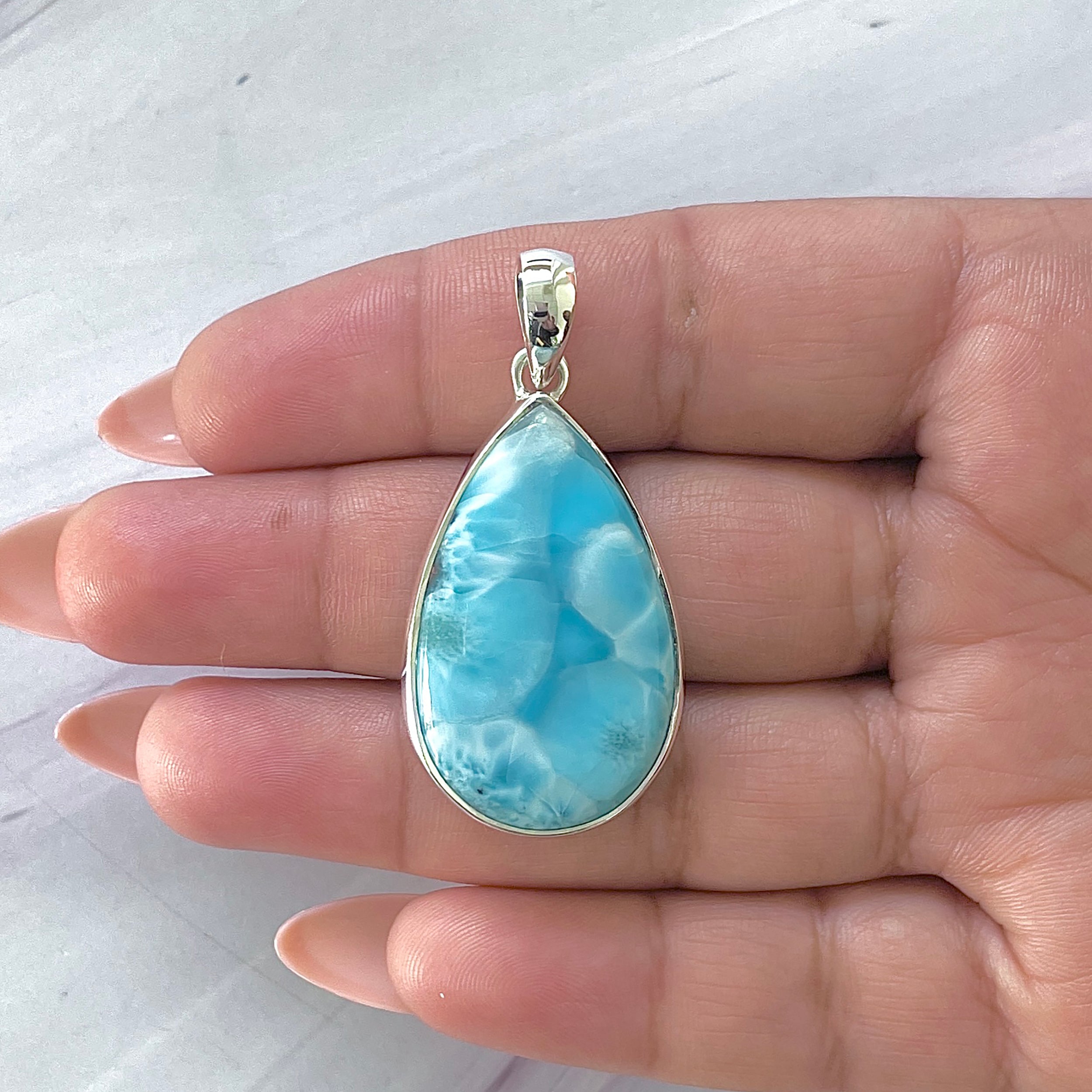 Larimar Pendant-(LAR-P-1421.)