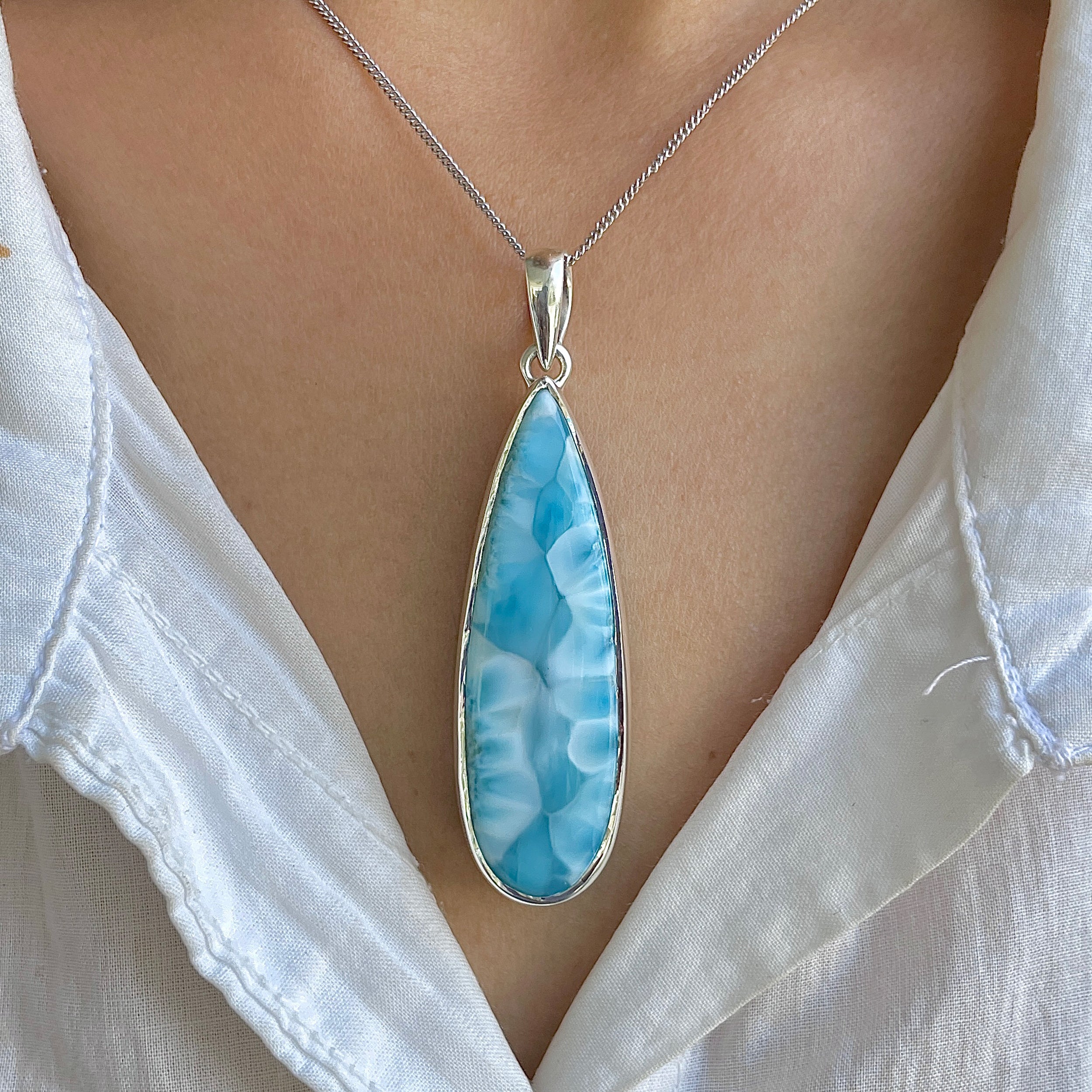 Larimar Pendant-(LAR-P-1423.)