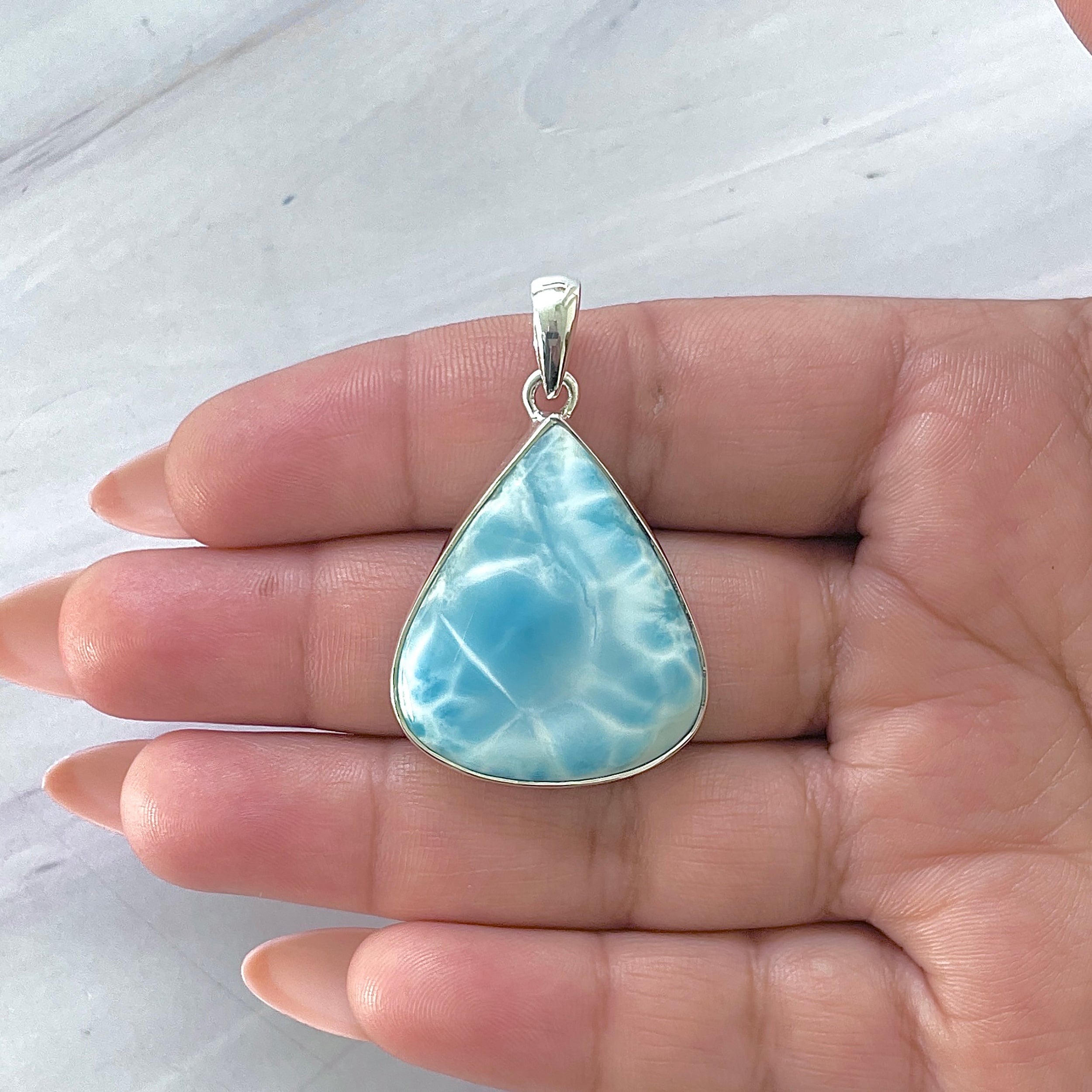 Larimar Pendant-(LAR-P-1424.)