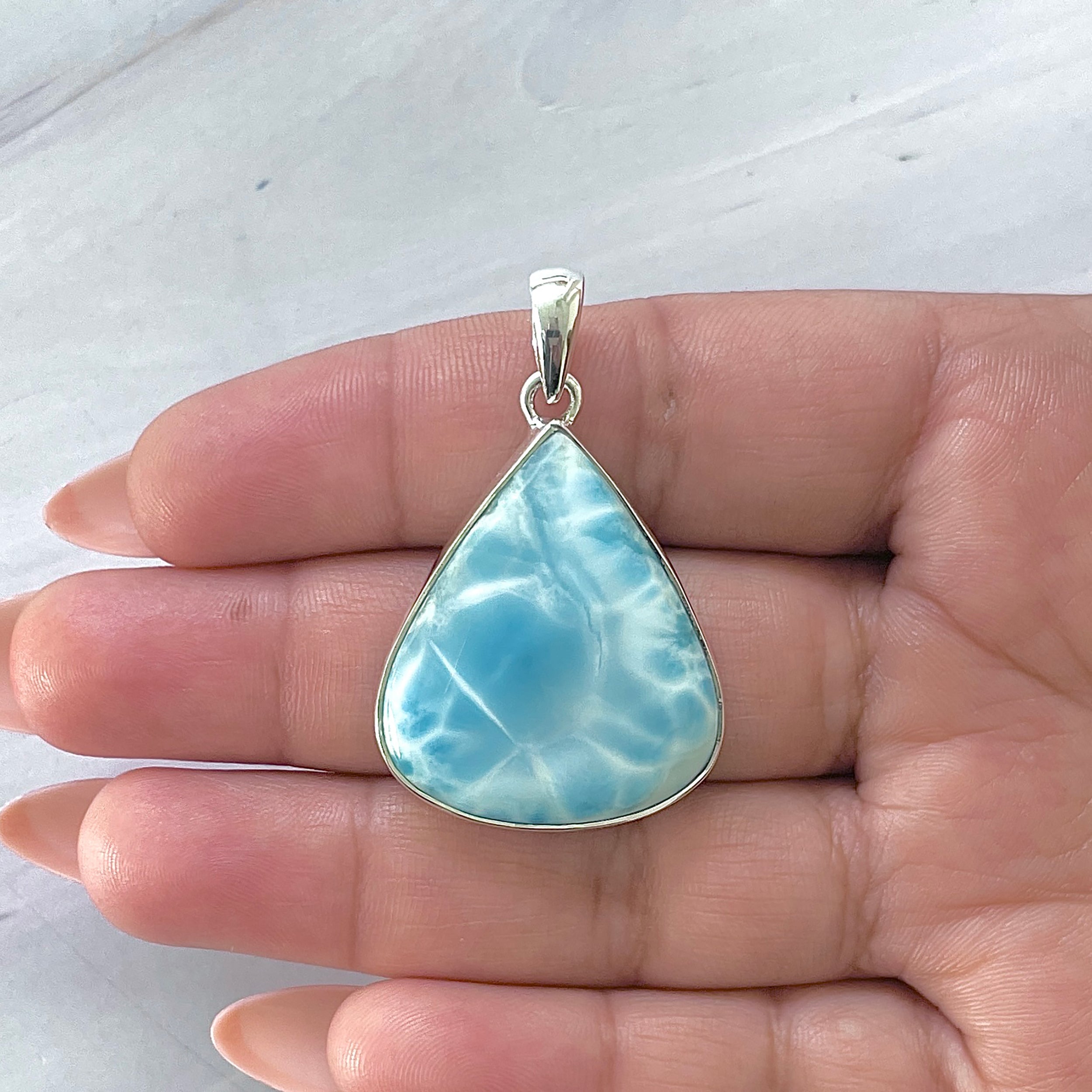 Larimar Pendant-(LAR-P-1424.)