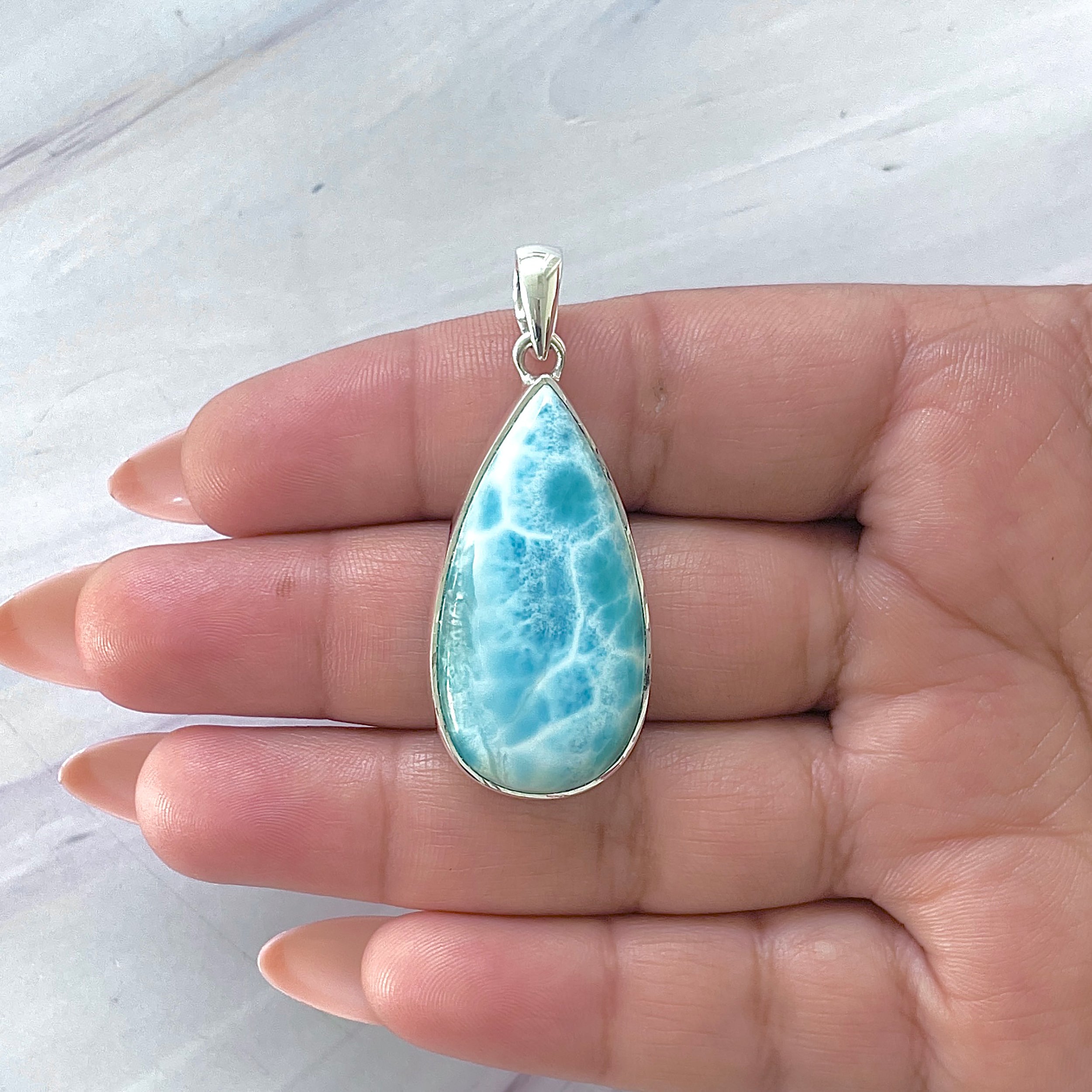 Larimar Pendant-(LAR-P-1425.)