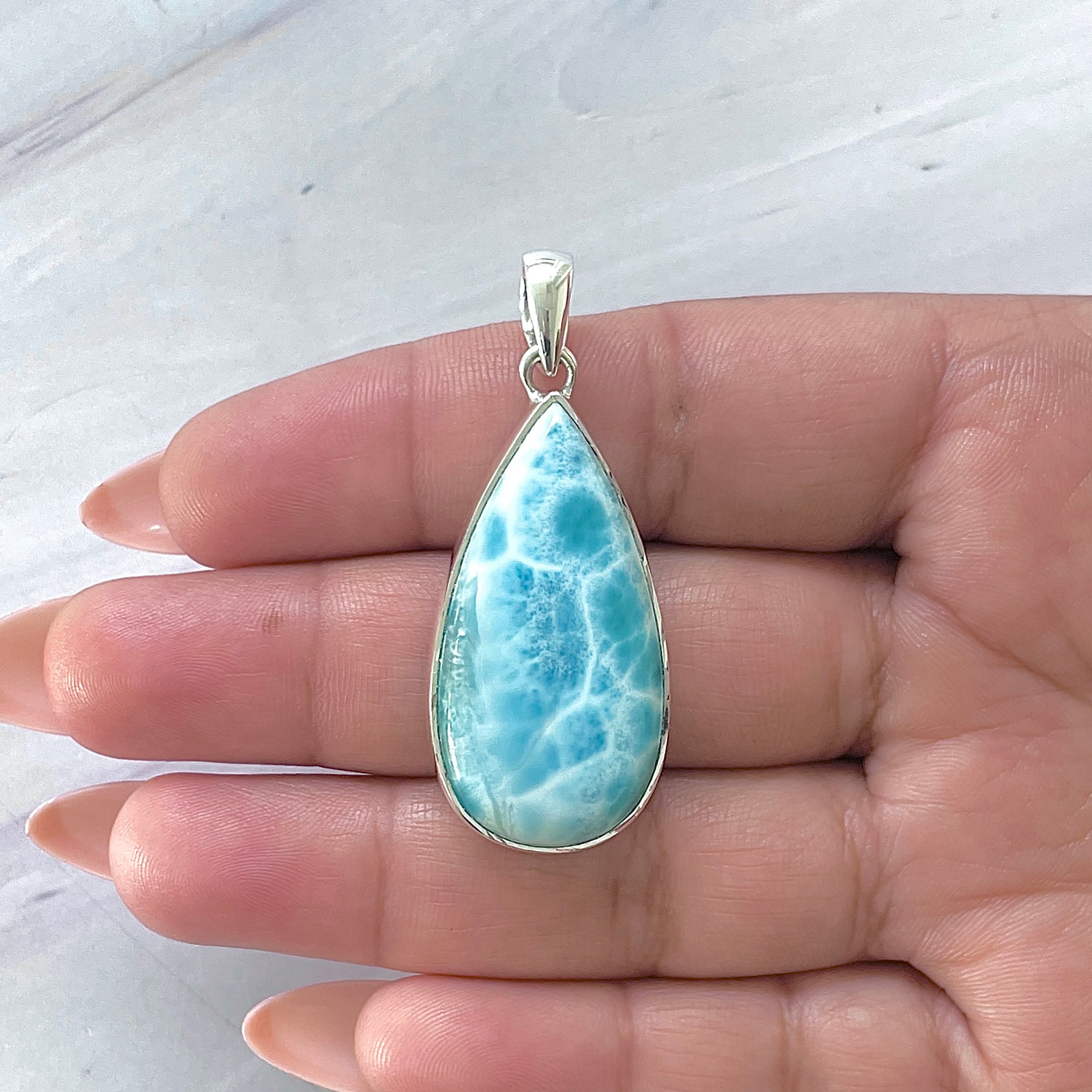 Larimar Pendant-(LAR-P-1425.)
