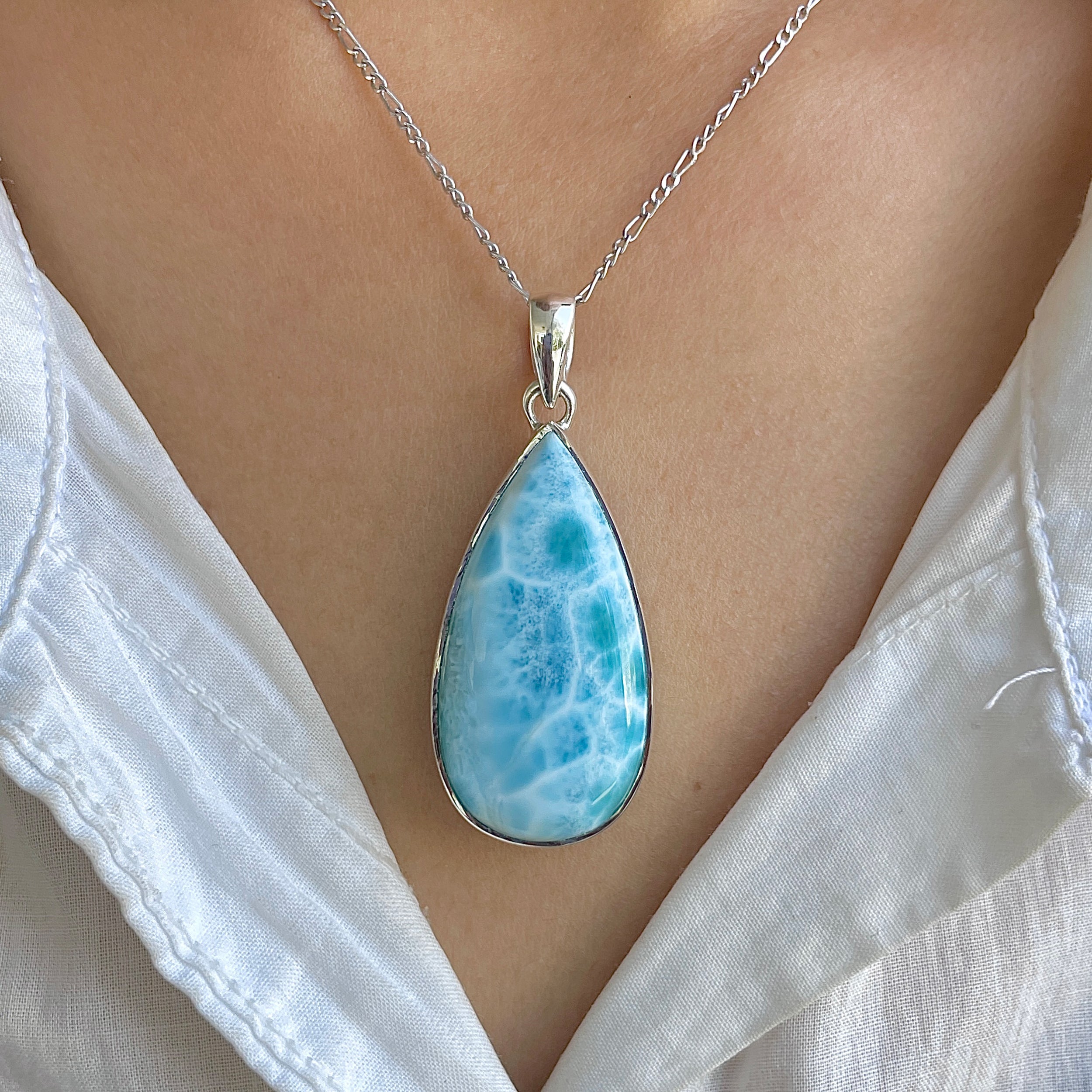 Larimar Pendant-(LAR-P-1425.)