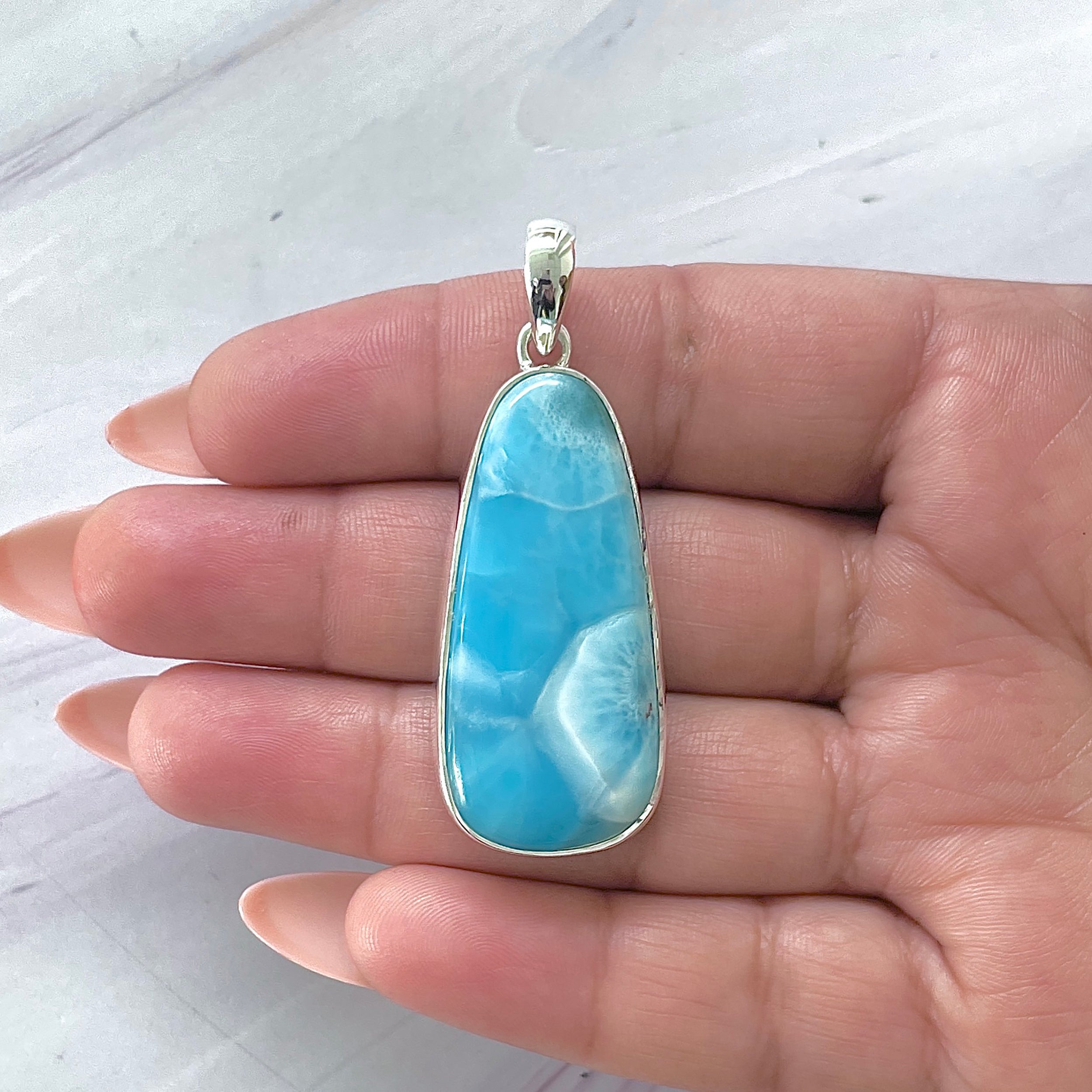 Larimar Pendant-(LAR-P-1428.)