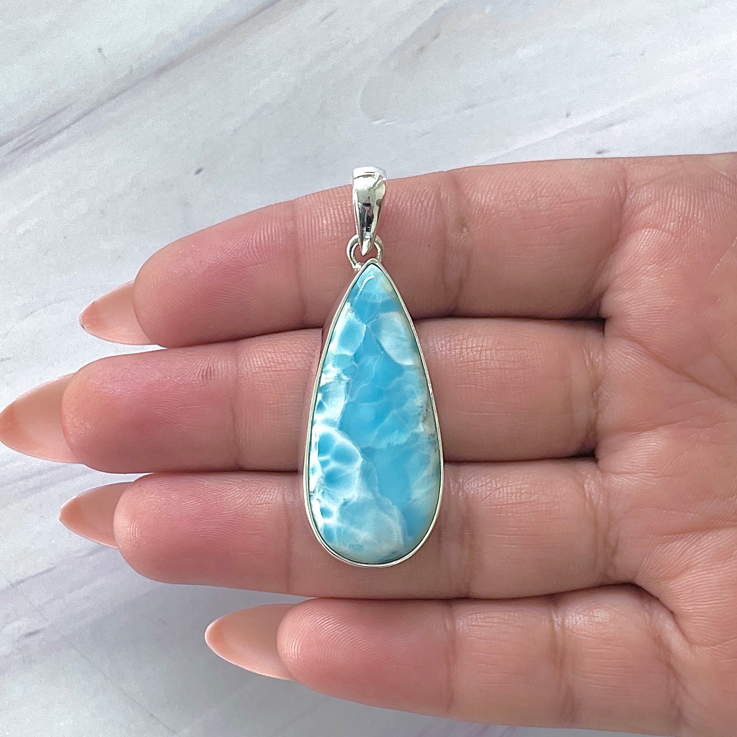 Larimar Pendant-(LAR-P-1430.)