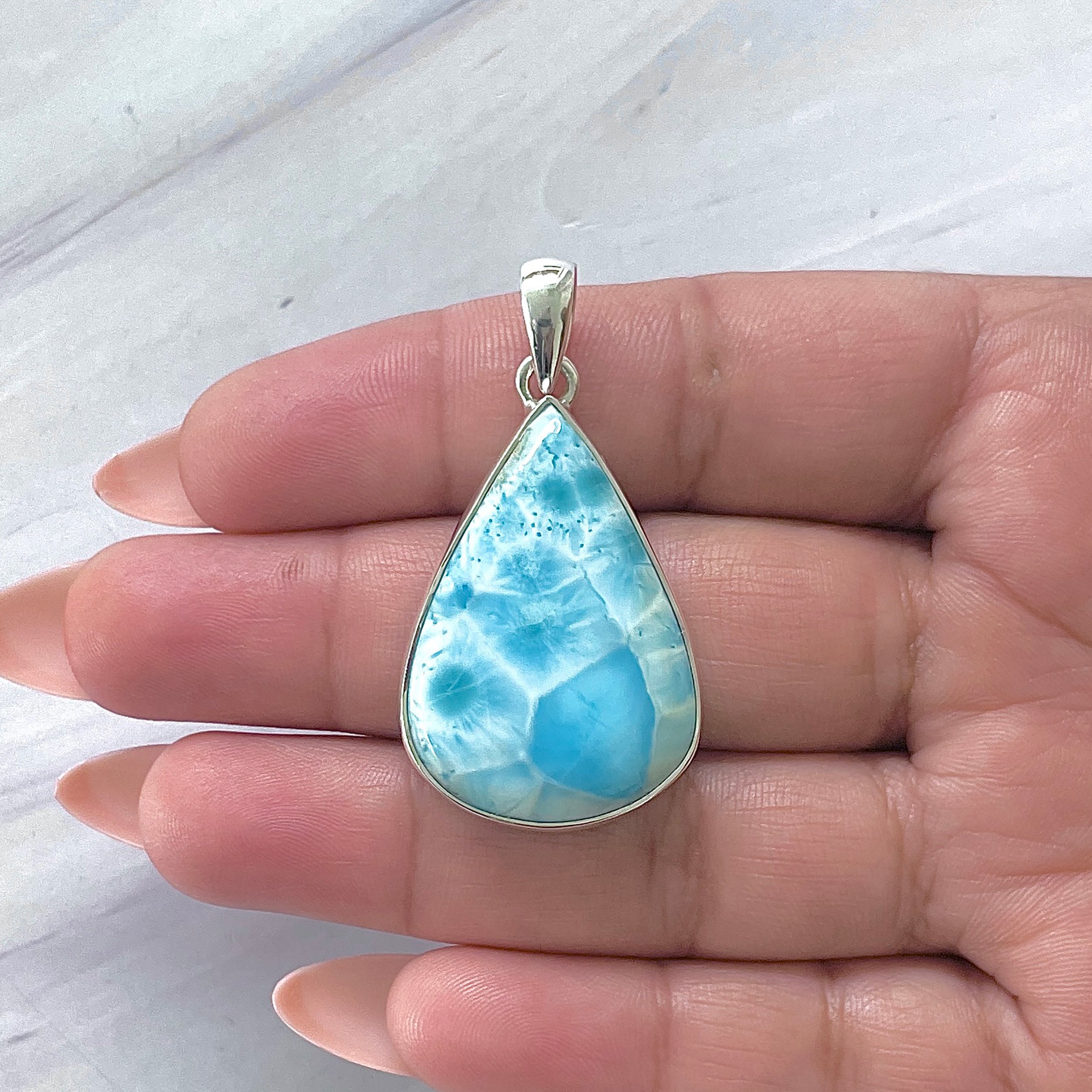 Larimar Pendant-(LAR-P-1434.)