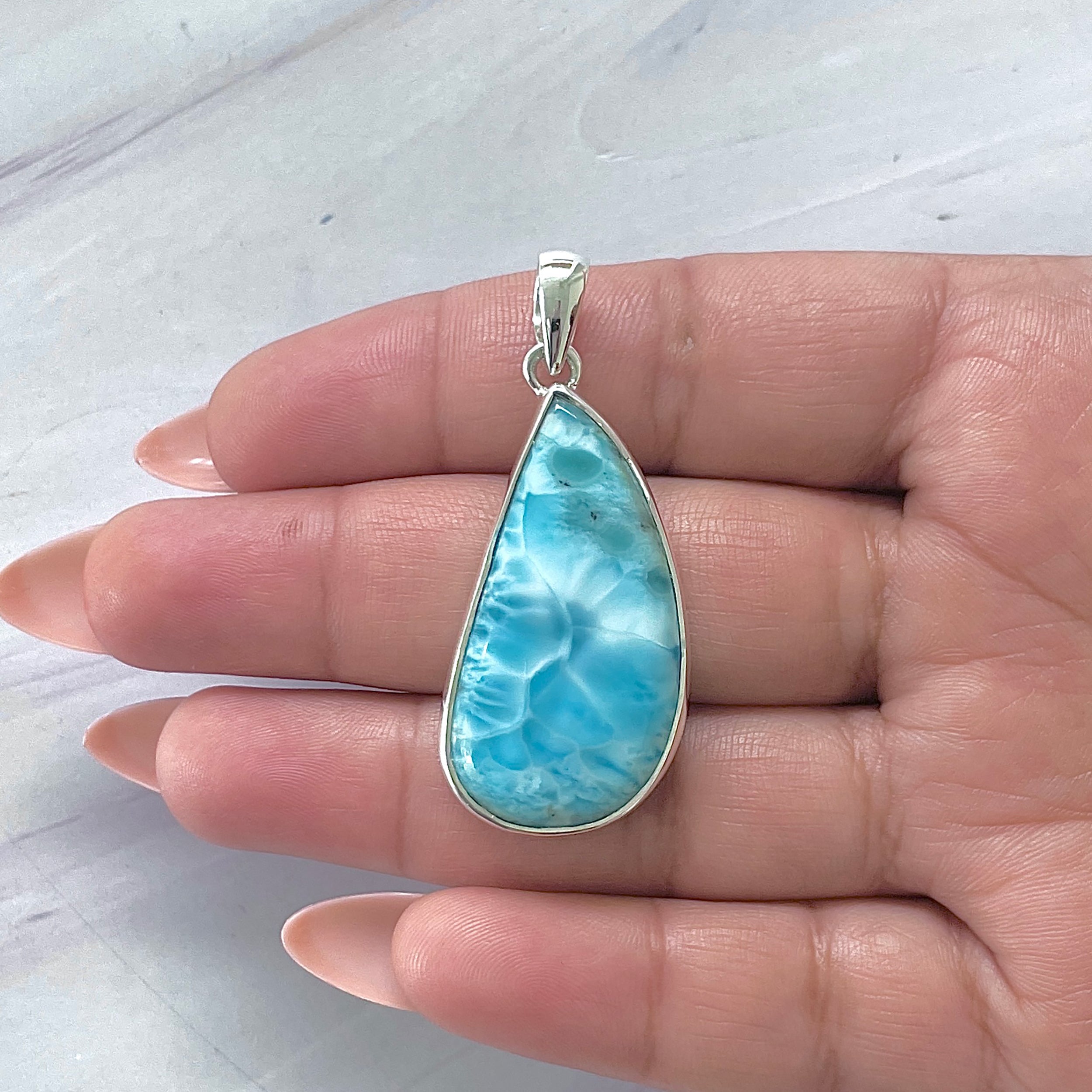 Larimar Pendant-(LAR-P-1436.)