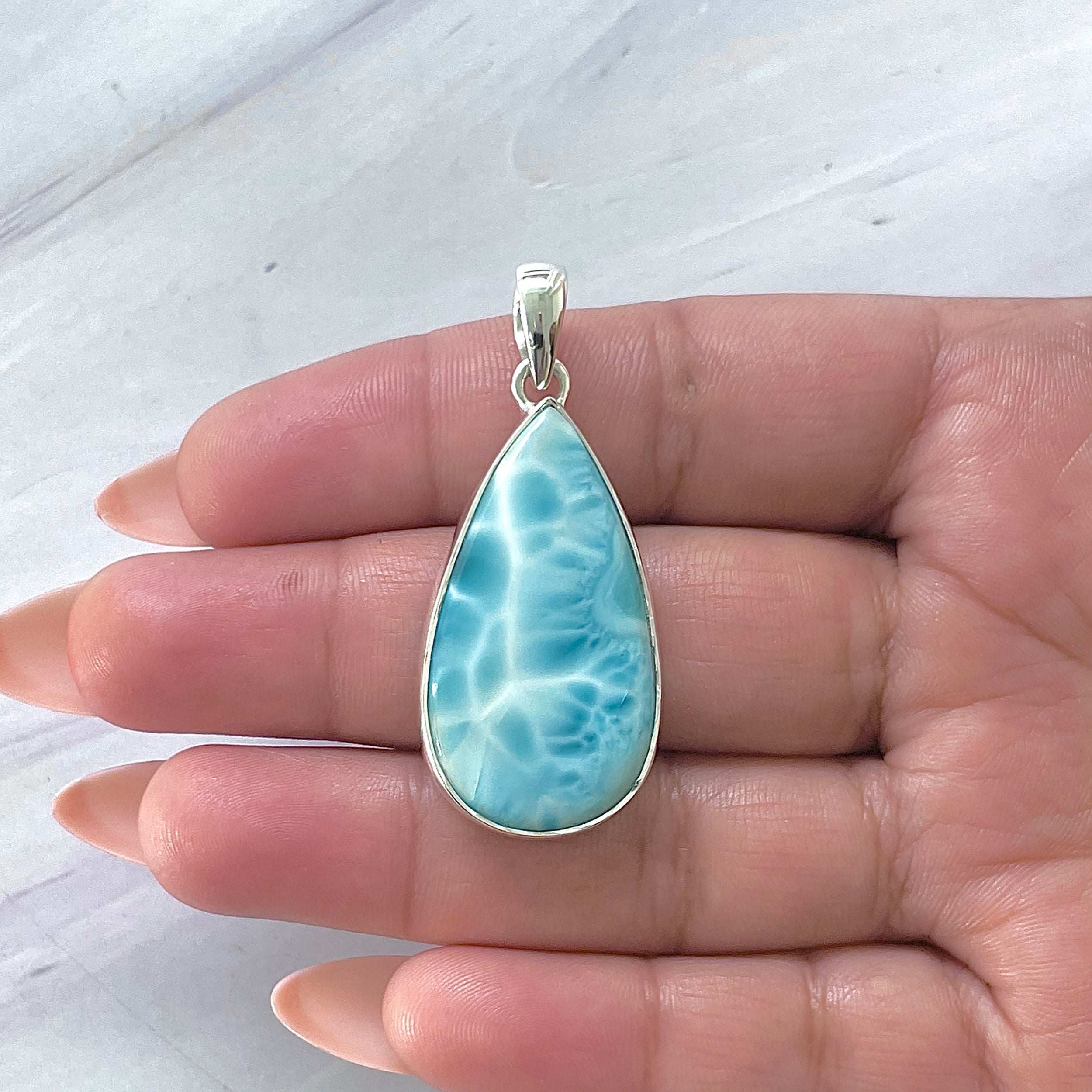Larimar Pendant-(LAR-P-1437.)