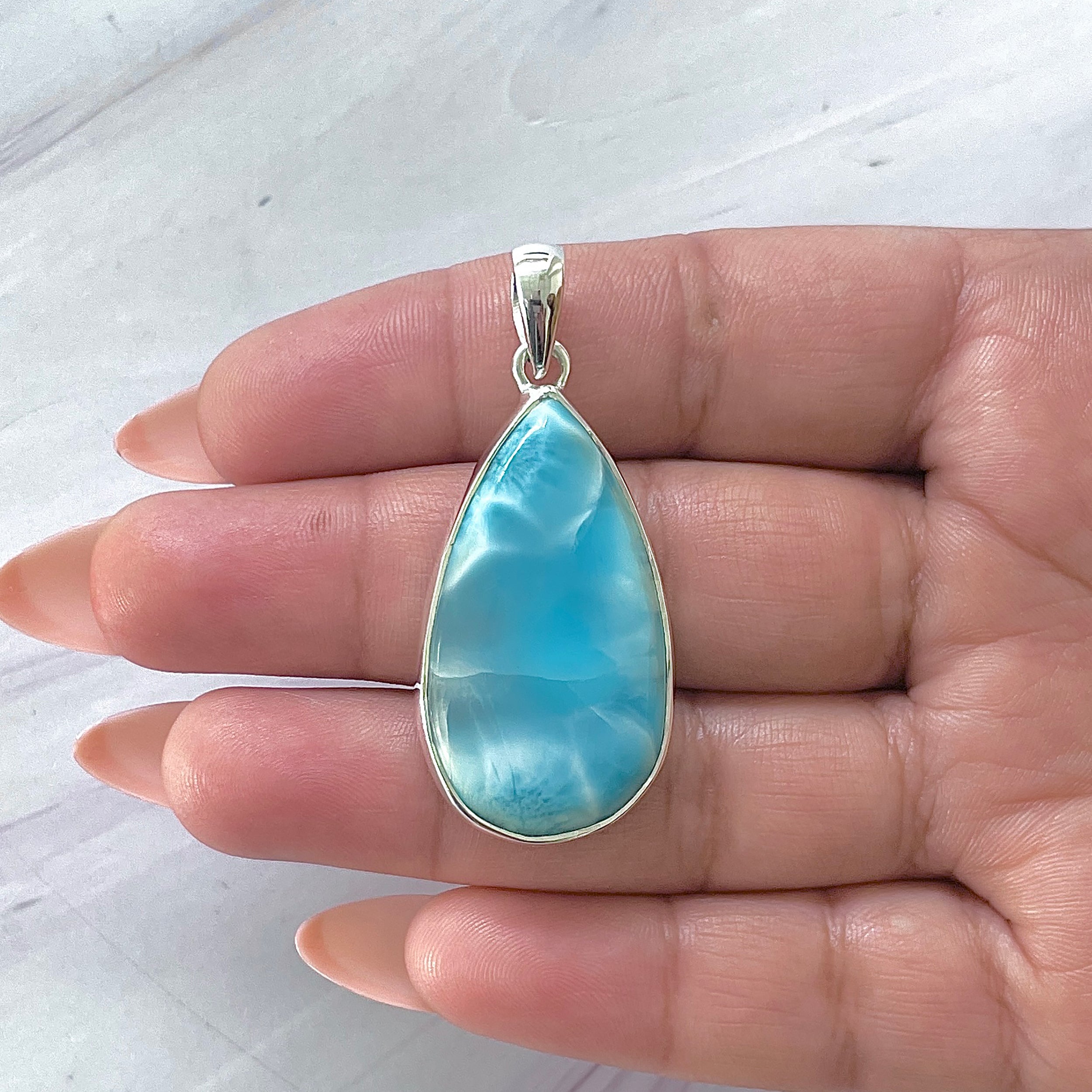 Larimar Pendant-(LAR-P-1438.)