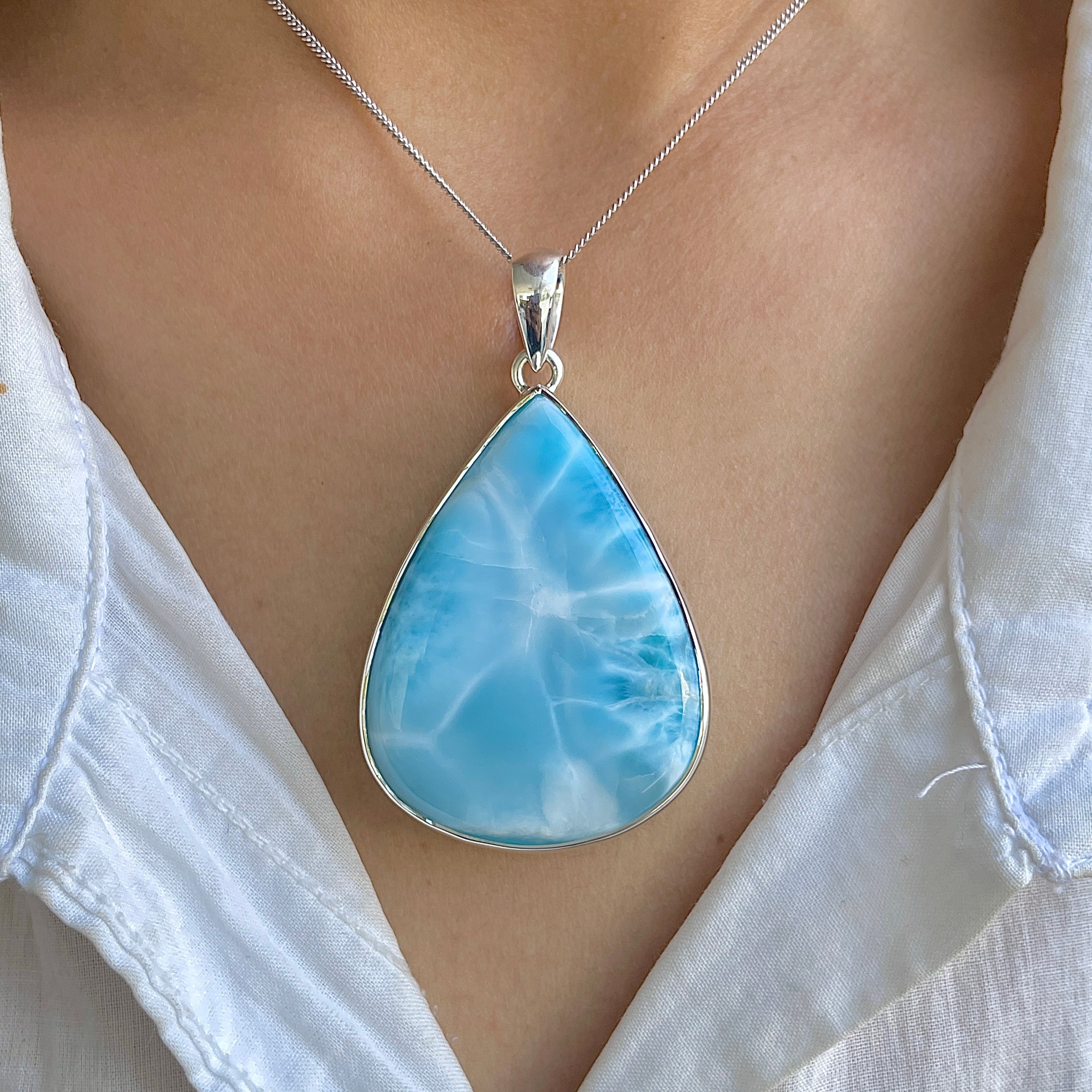 Larimar Pendant-(LAR-P-1442.)