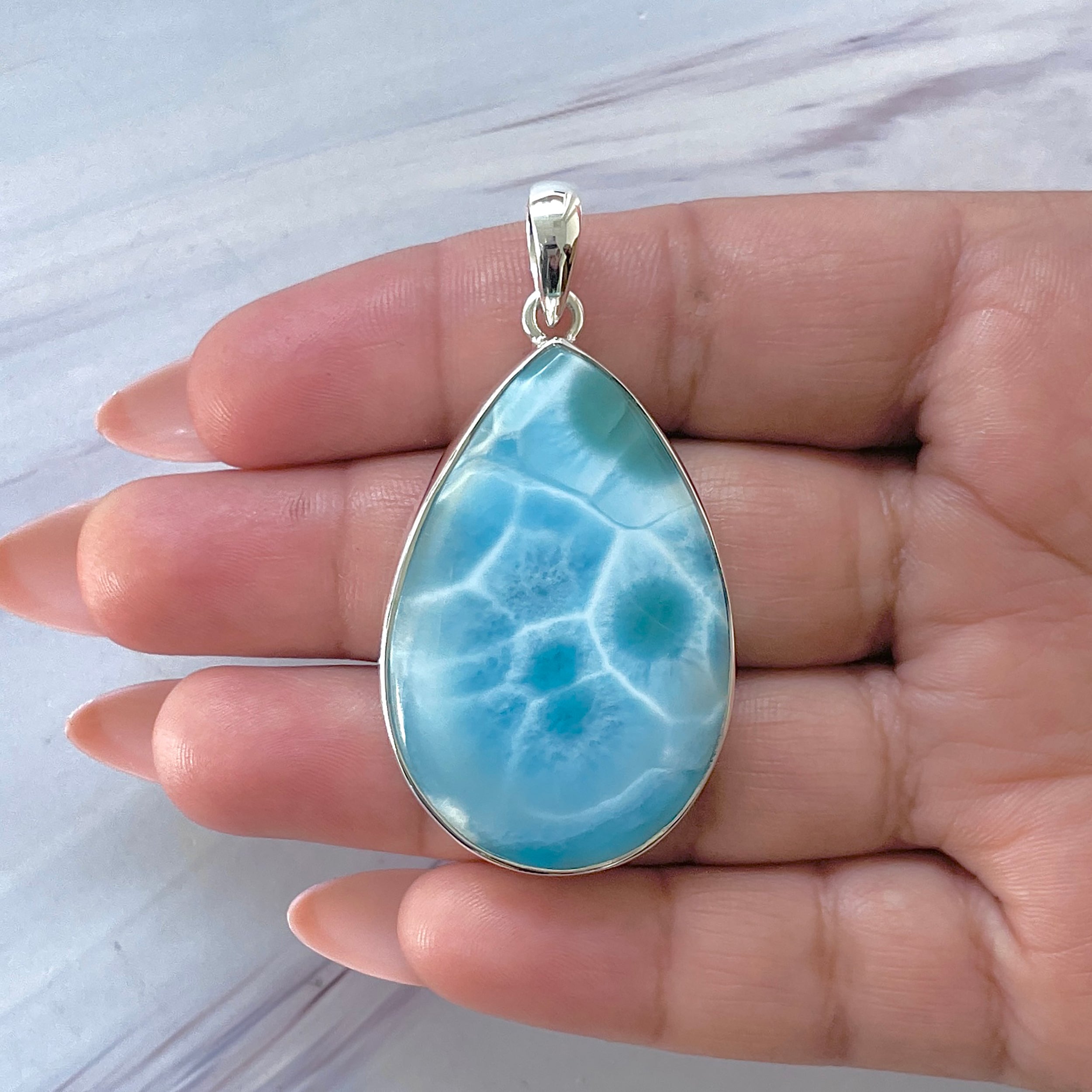Larimar Pendant-(LAR-P-1446.)