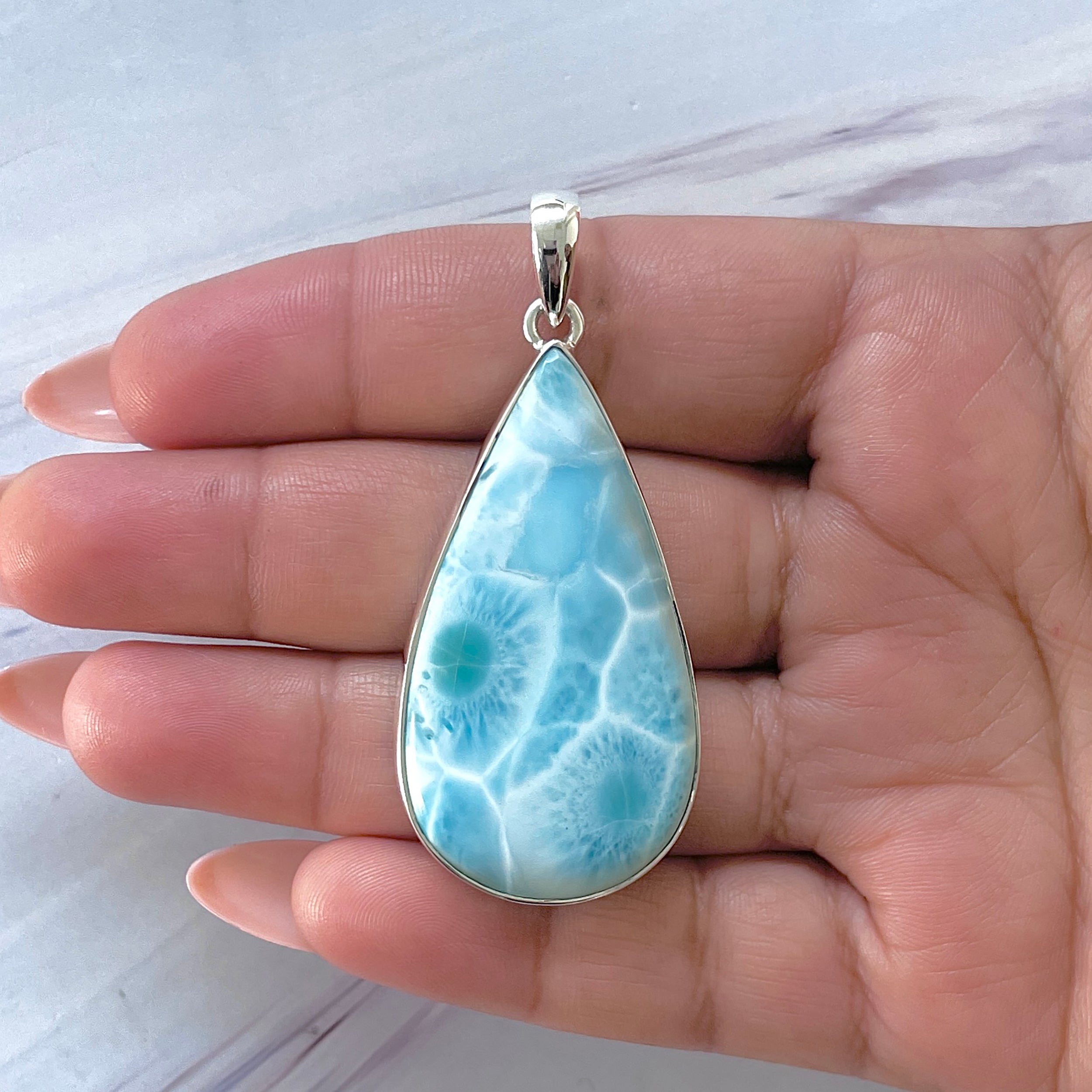 Larimar Pendant-(LAR-P-1447.)