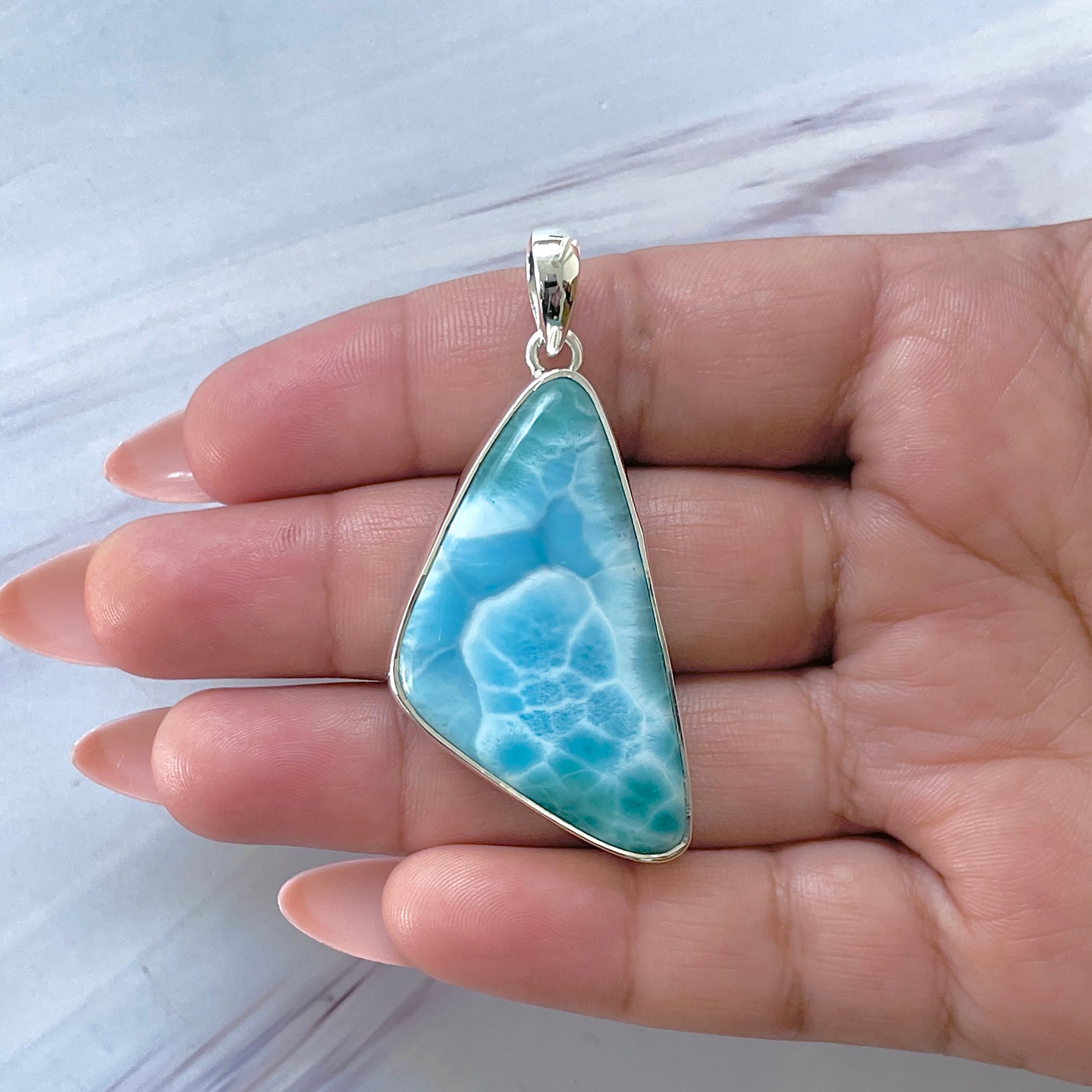 Larimar Pendant-(LAR-P-1449.)