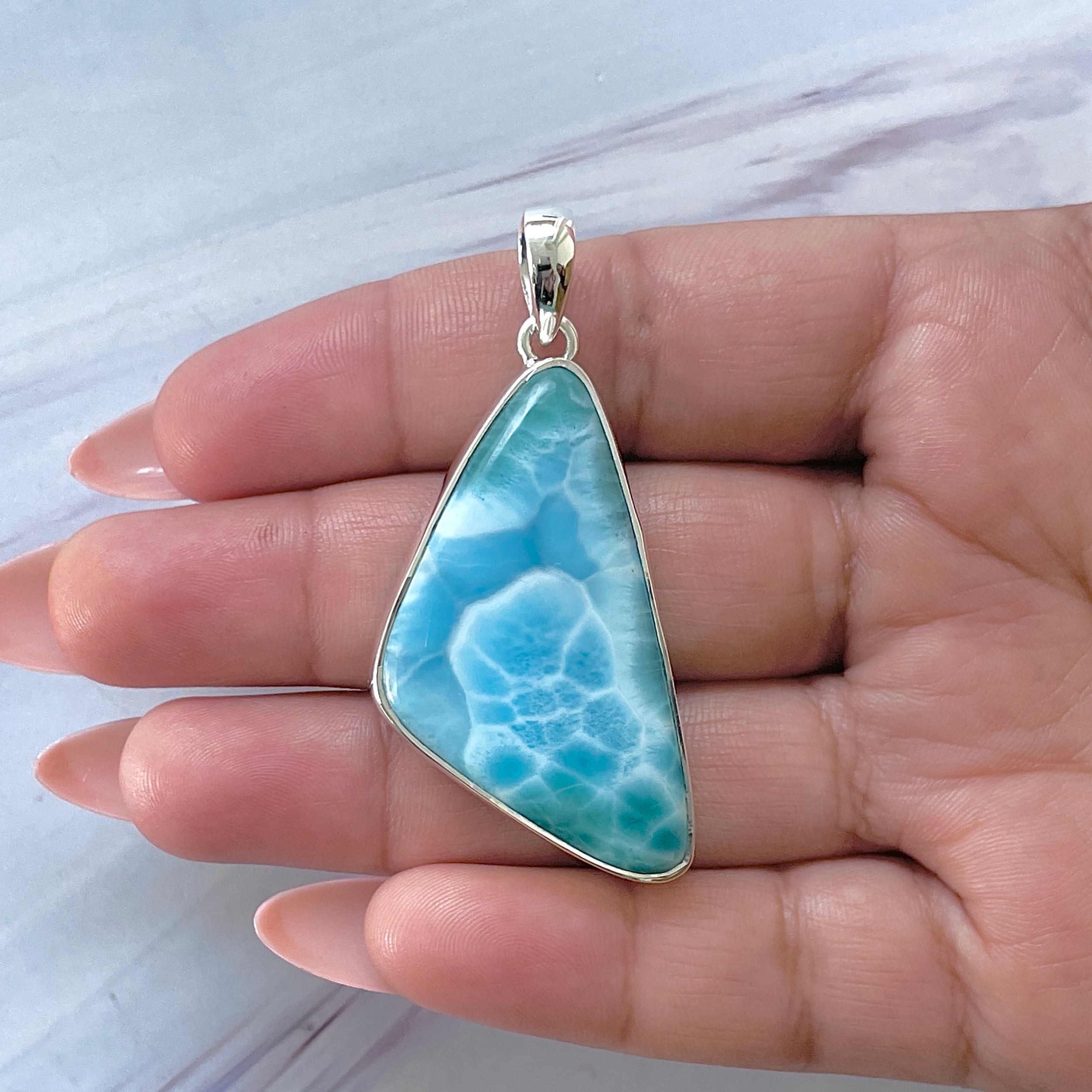 Larimar Pendant-(LAR-P-1449.)