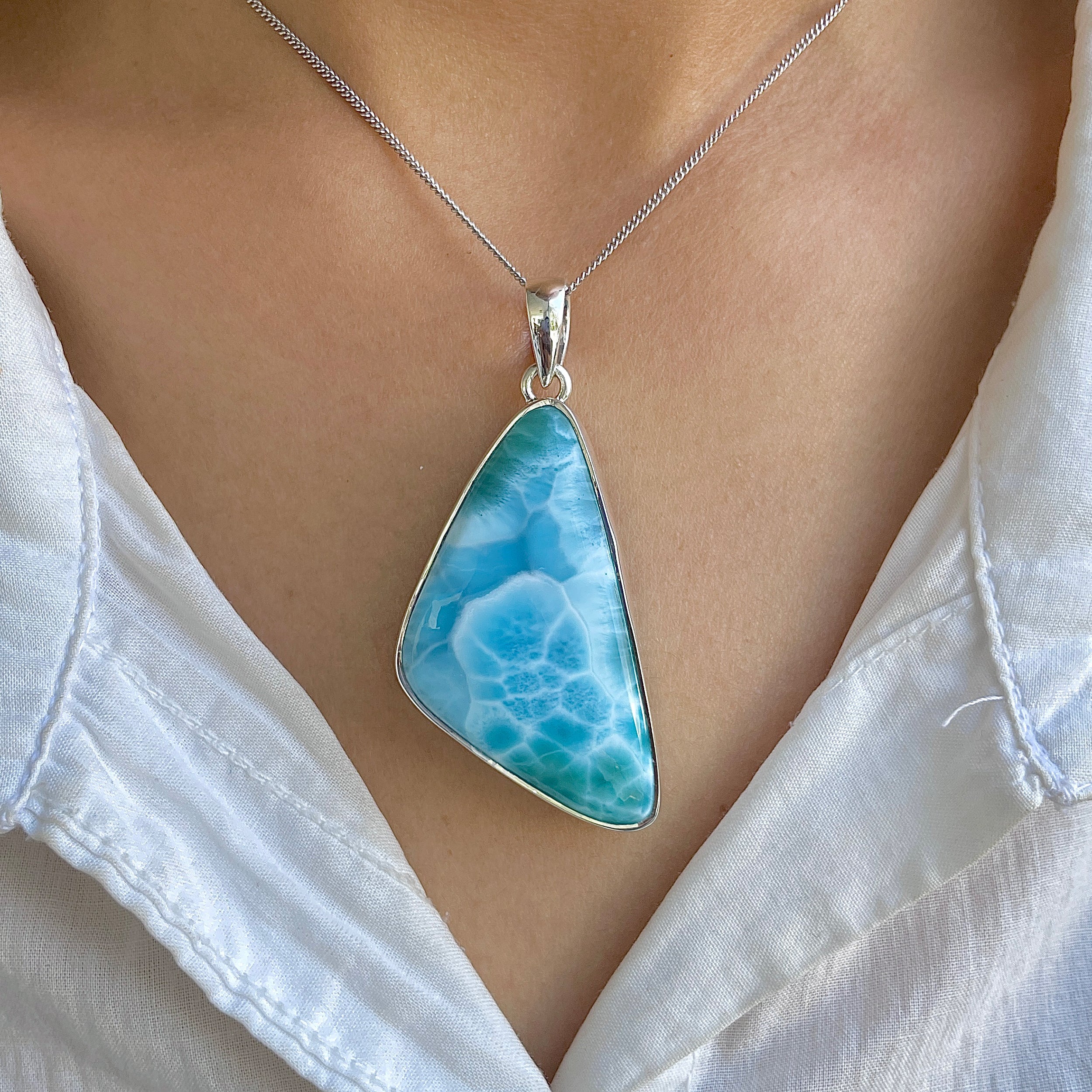 Larimar Pendant-(LAR-P-1449.)