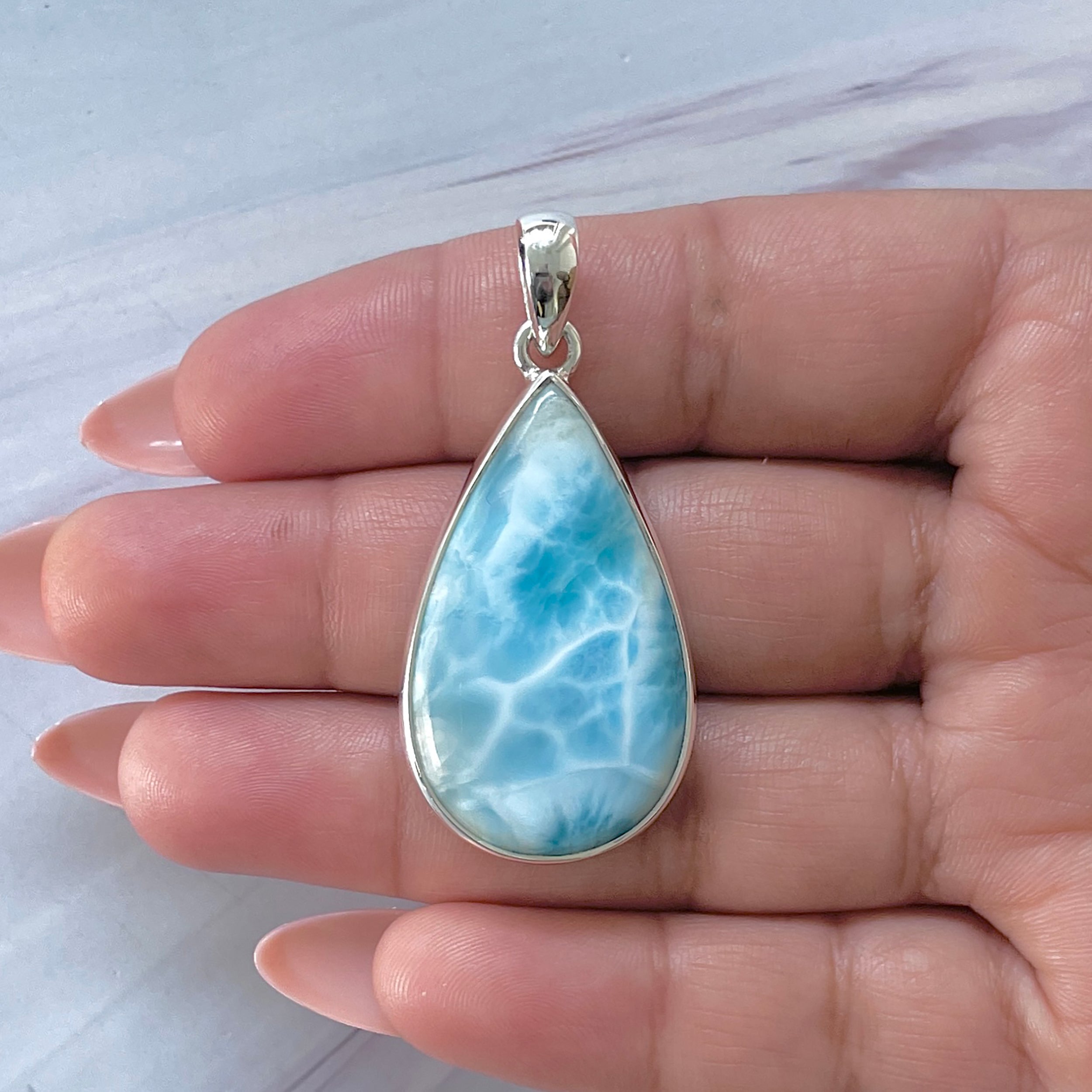 Larimar Pendant-(LAR-P-1451.)