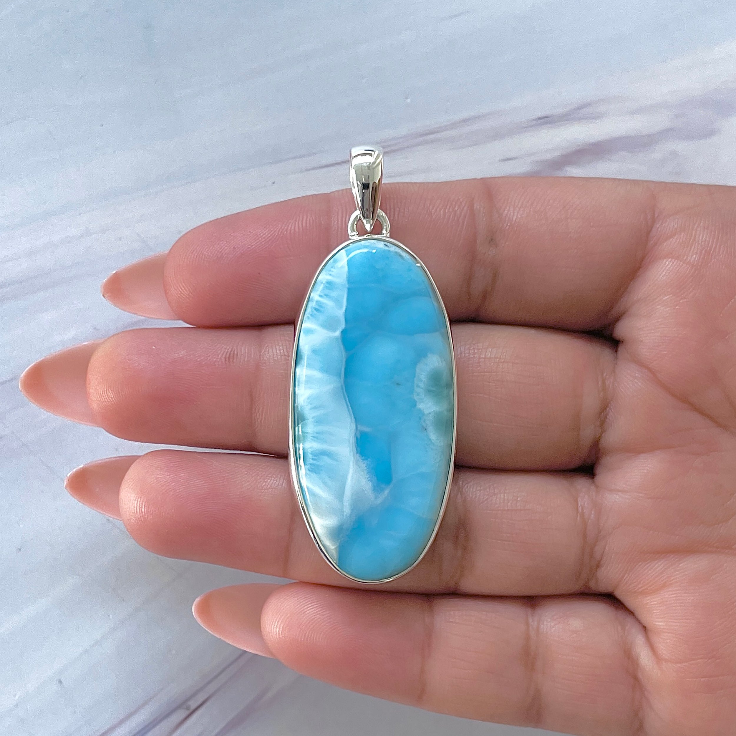 Larimar Pendant-(LAR-P-1452.)