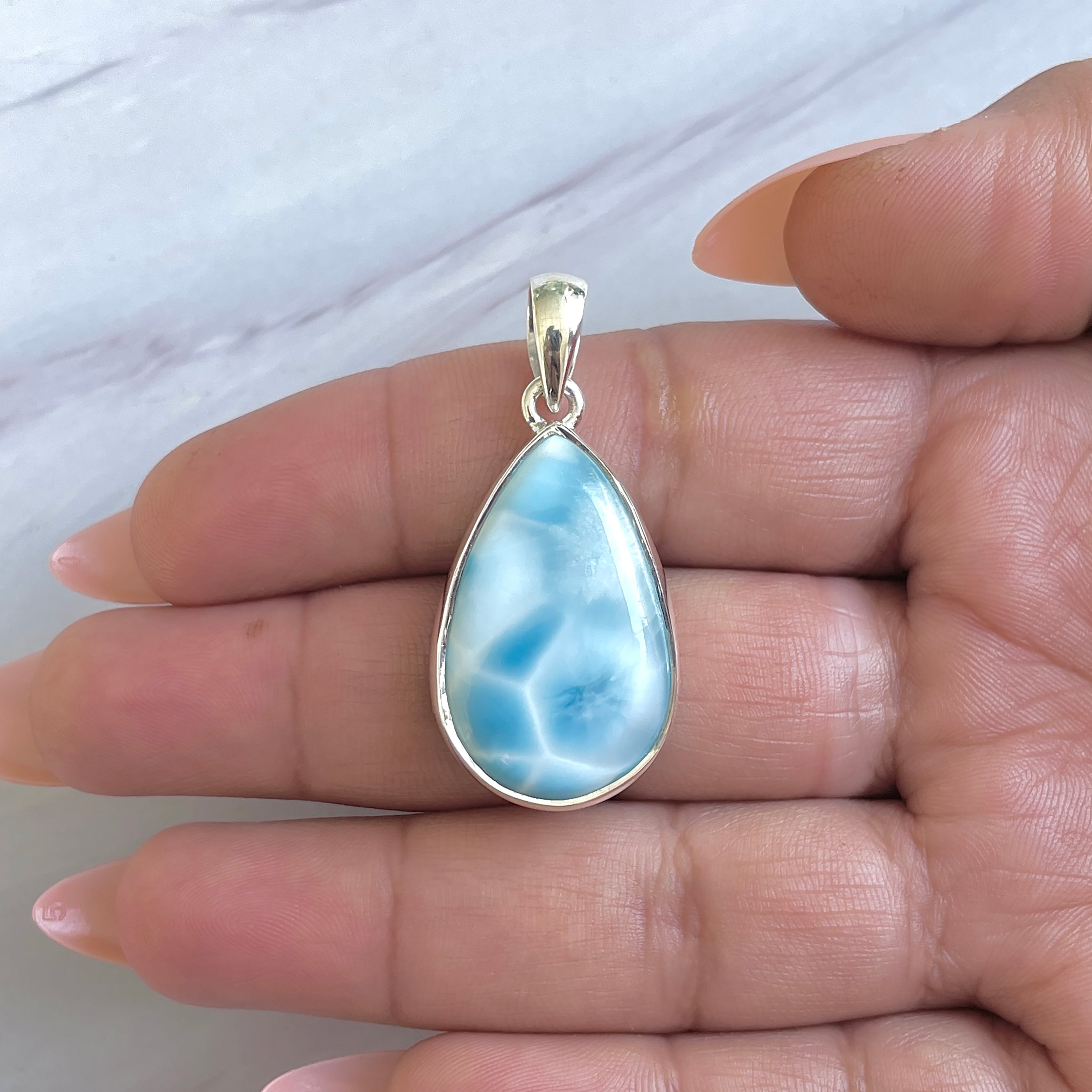 Larimar Pendant-(LAR-P-1456.)