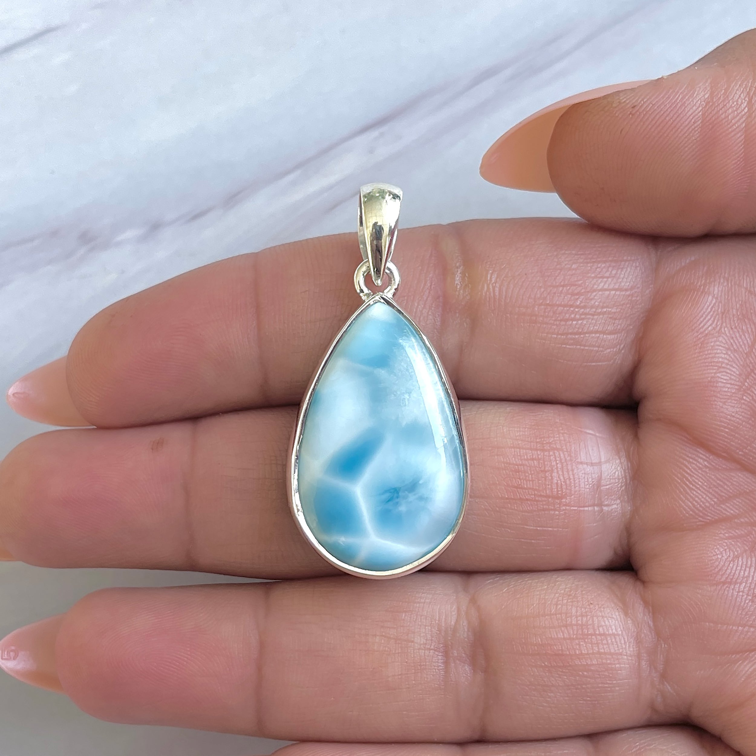 Larimar Pendant-(LAR-P-1456.)