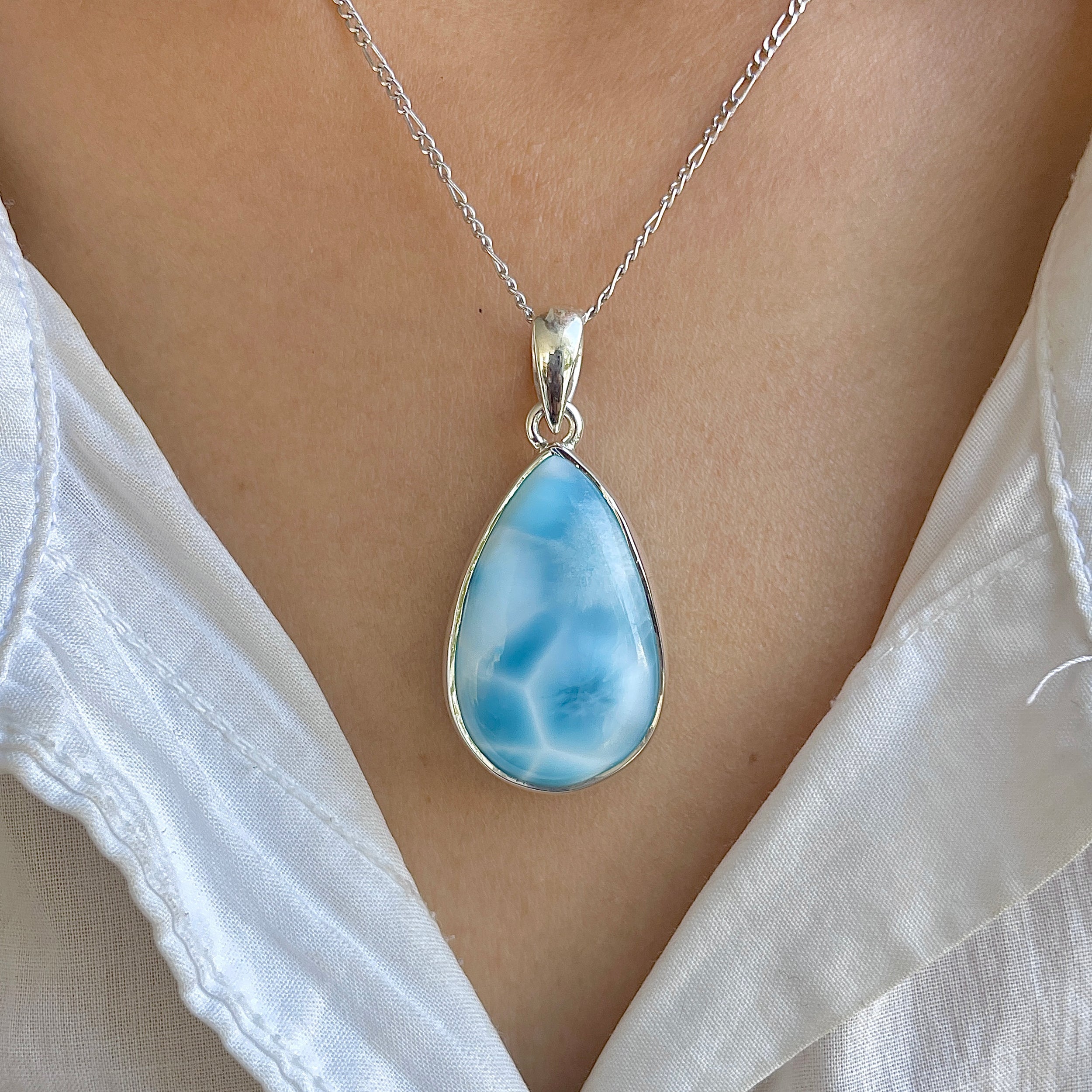 Larimar Pendant-(LAR-P-1456.)
