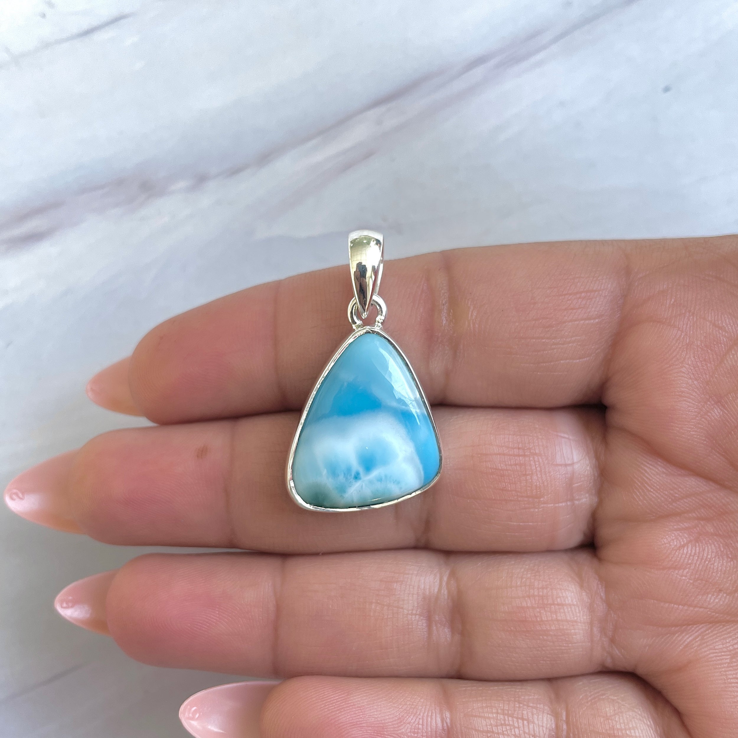 Larimar Pendant-(LAR-P-1457.)