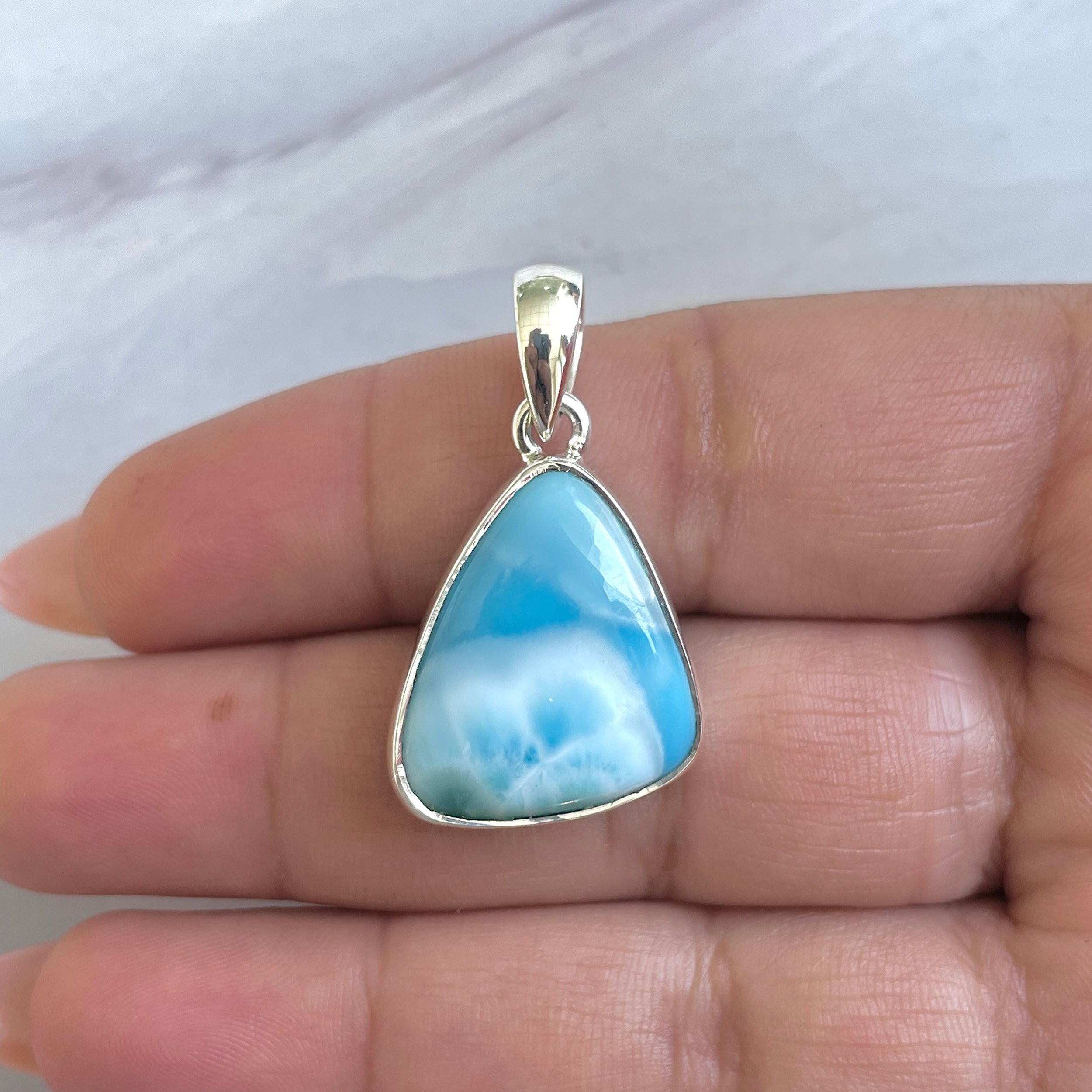 Larimar Pendant-(LAR-P-1457.)