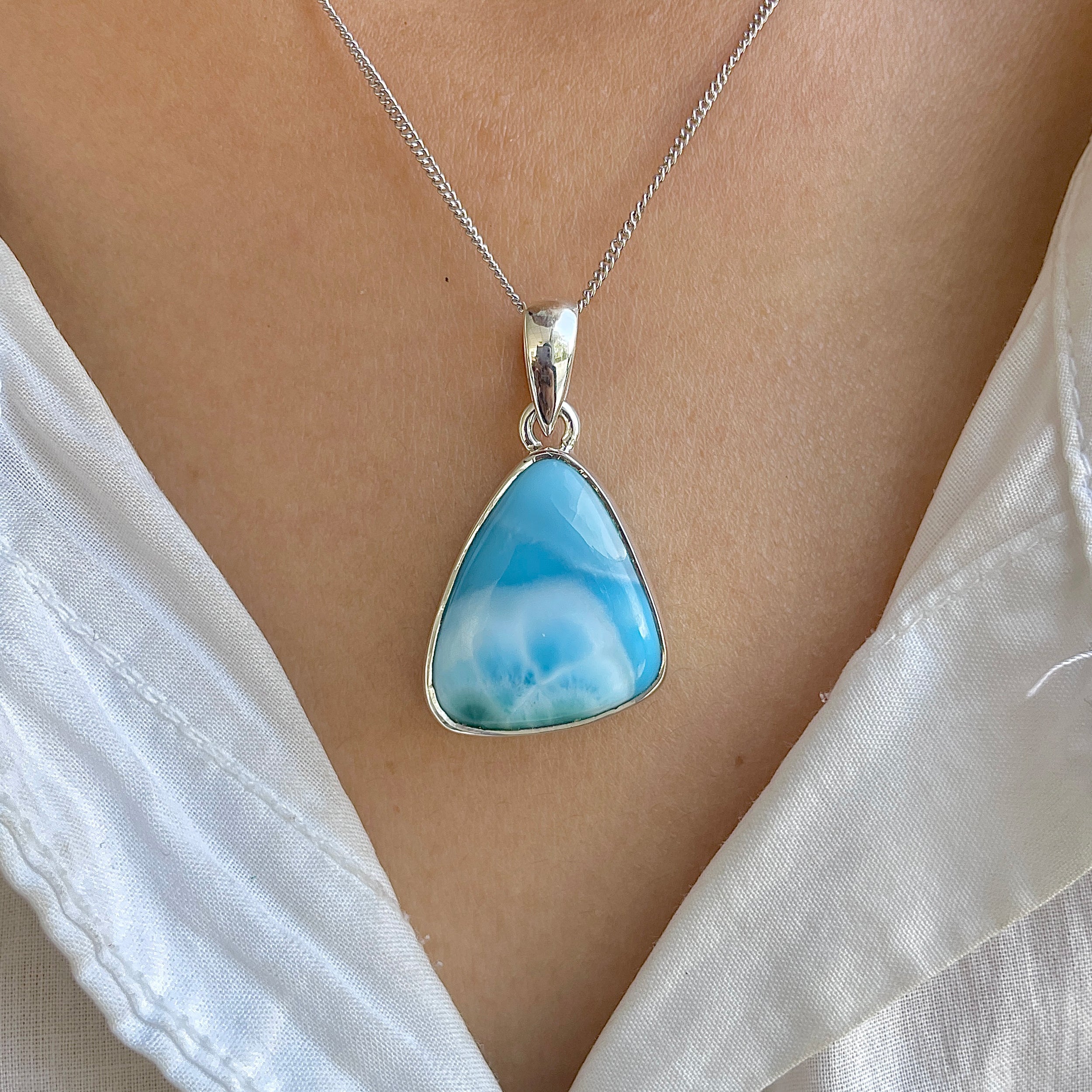 Larimar Pendant-(LAR-P-1457.)
