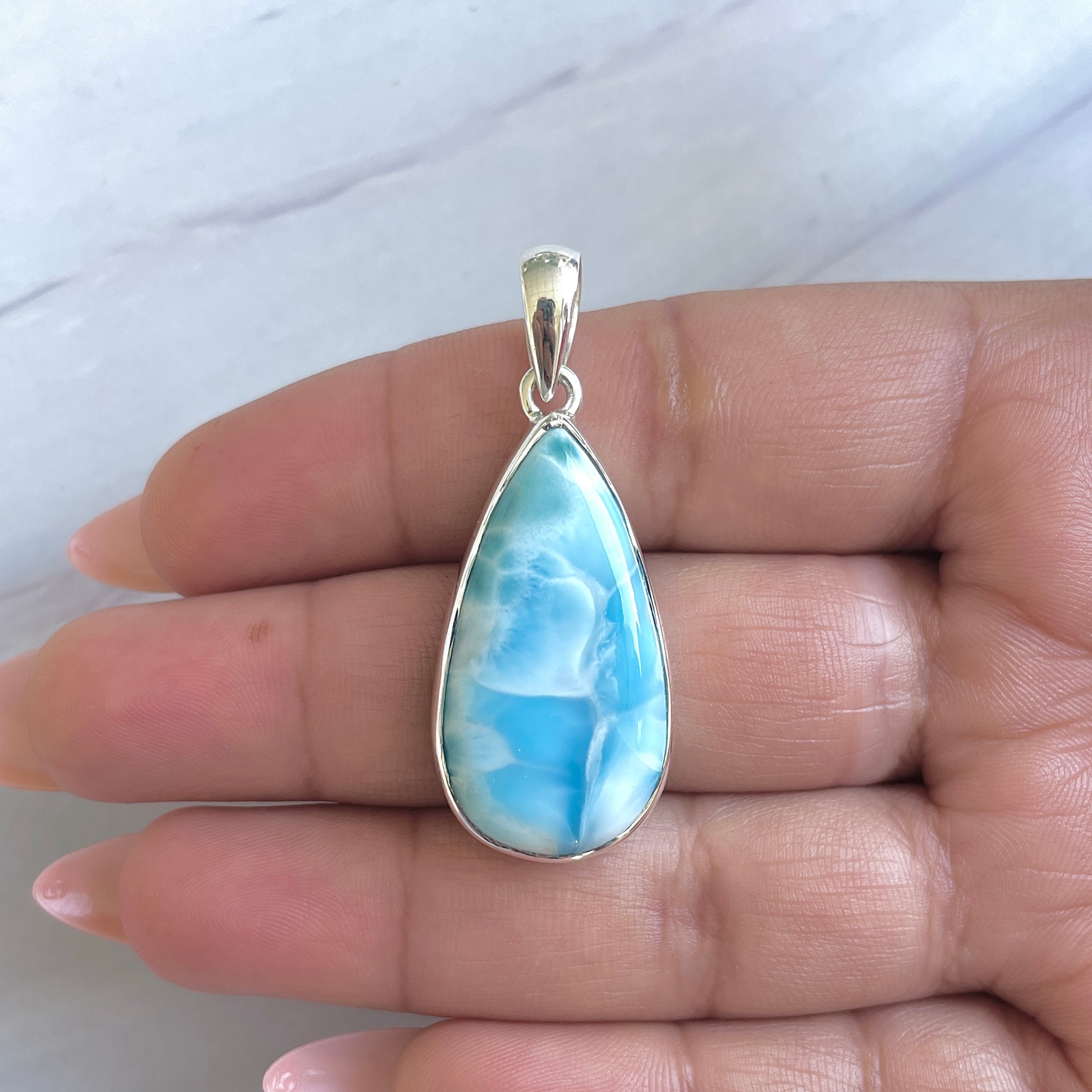 Larimar Pendant-(LAR-P-1458.)