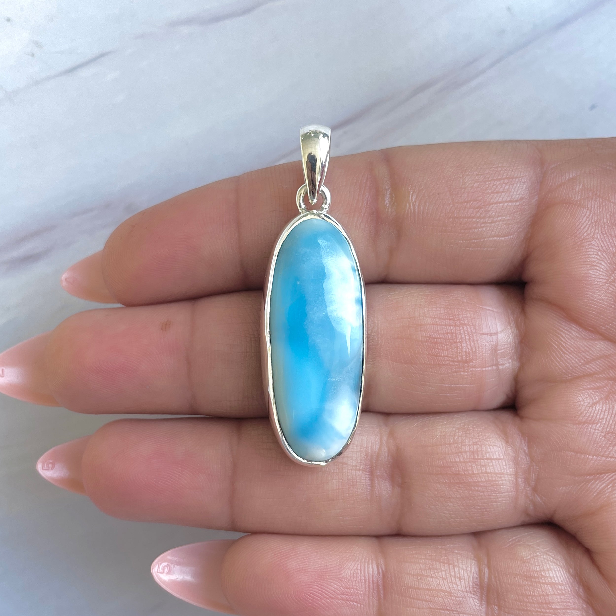 Larimar Pendant-(LAR-P-1459.)