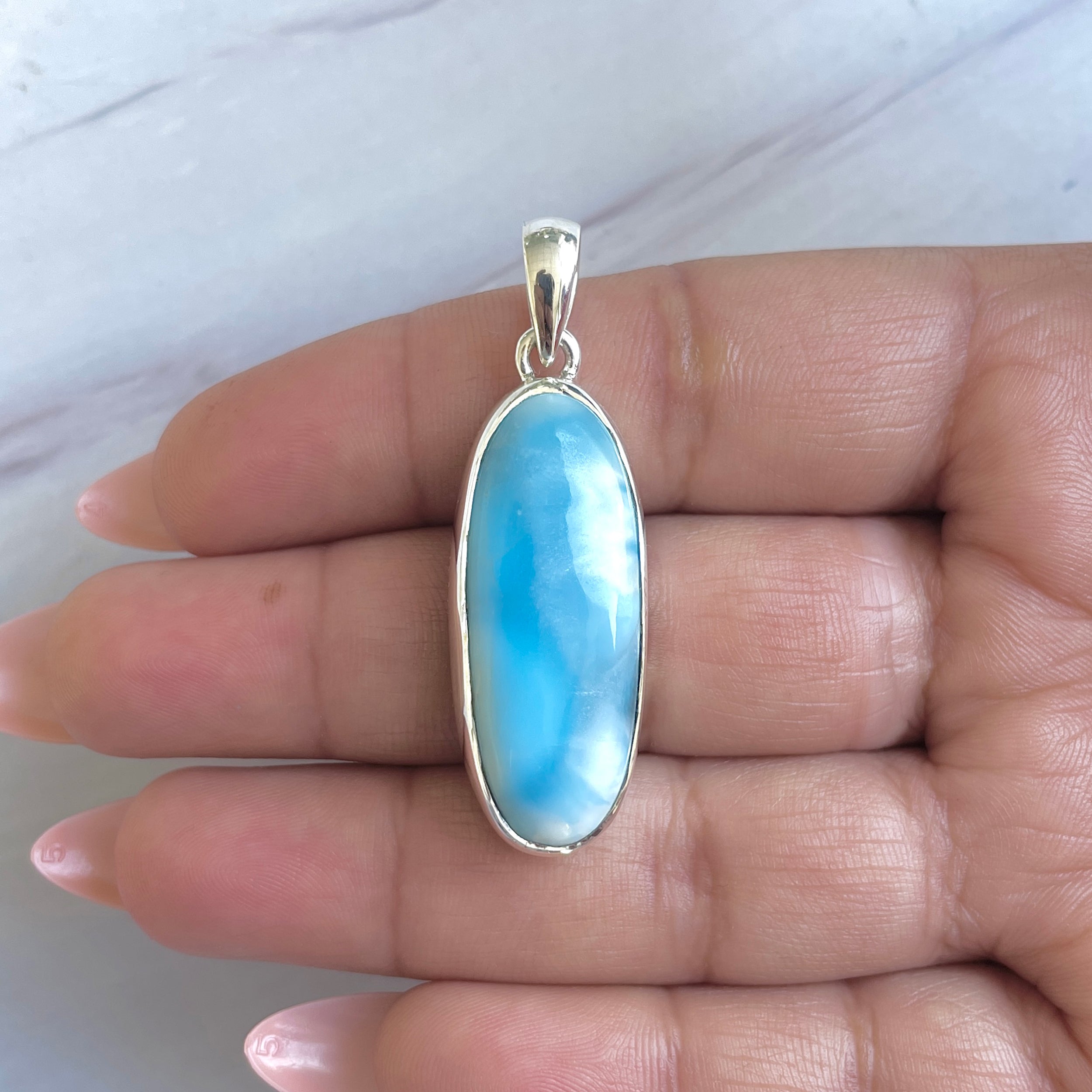 Larimar Pendant-(LAR-P-1459.)