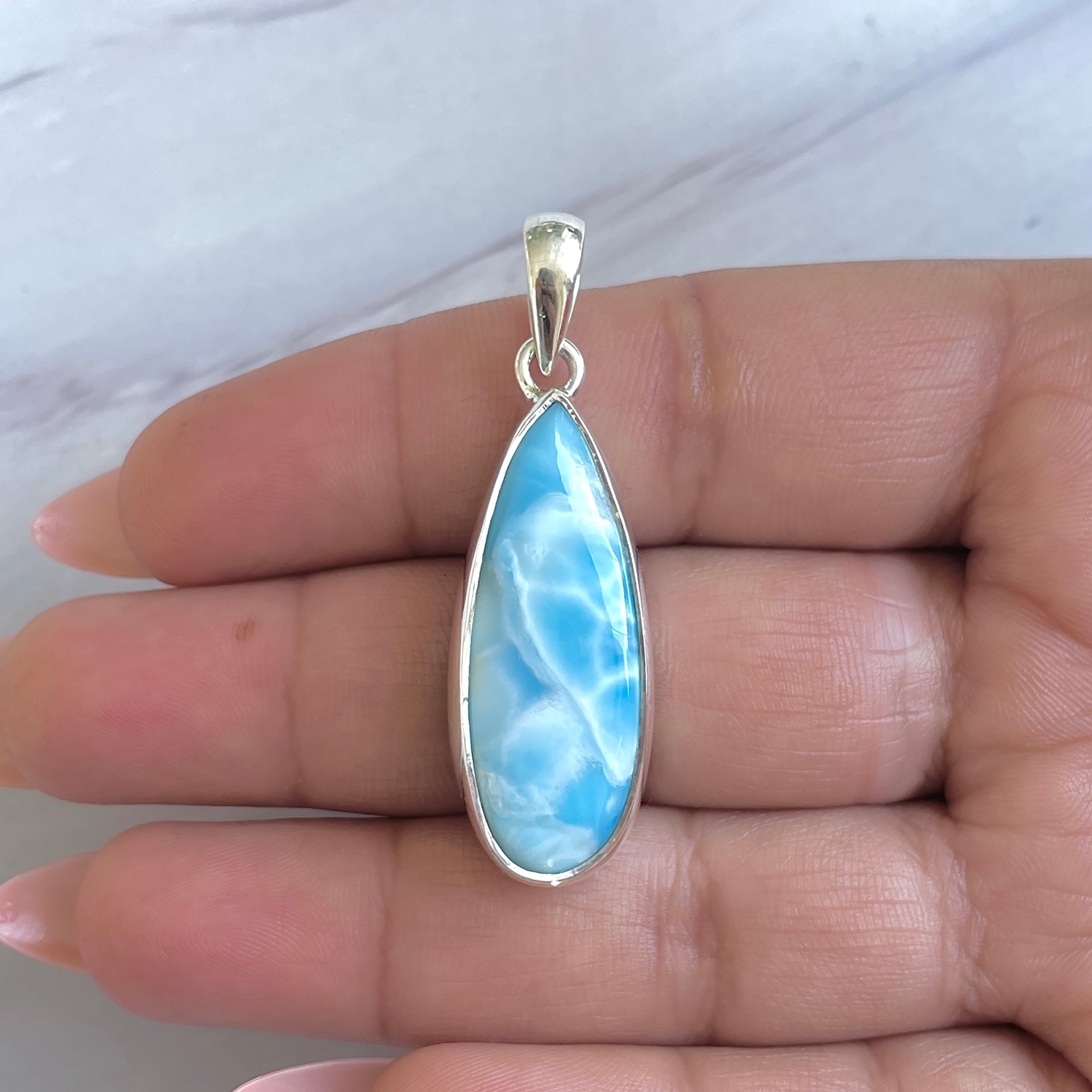 Larimar Pendant-(LAR-P-1460.)