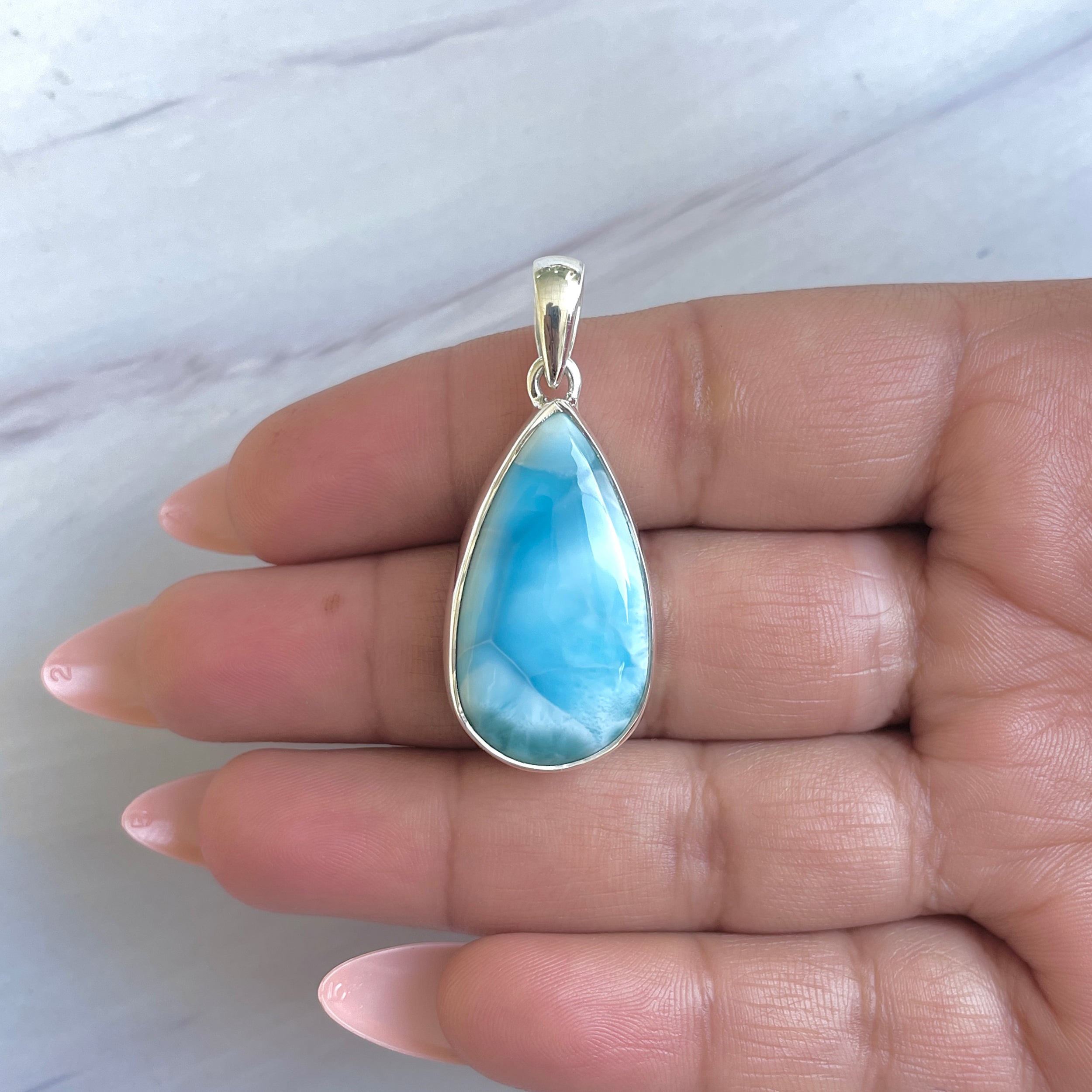 Larimar Pendant-(LAR-P-1461.)