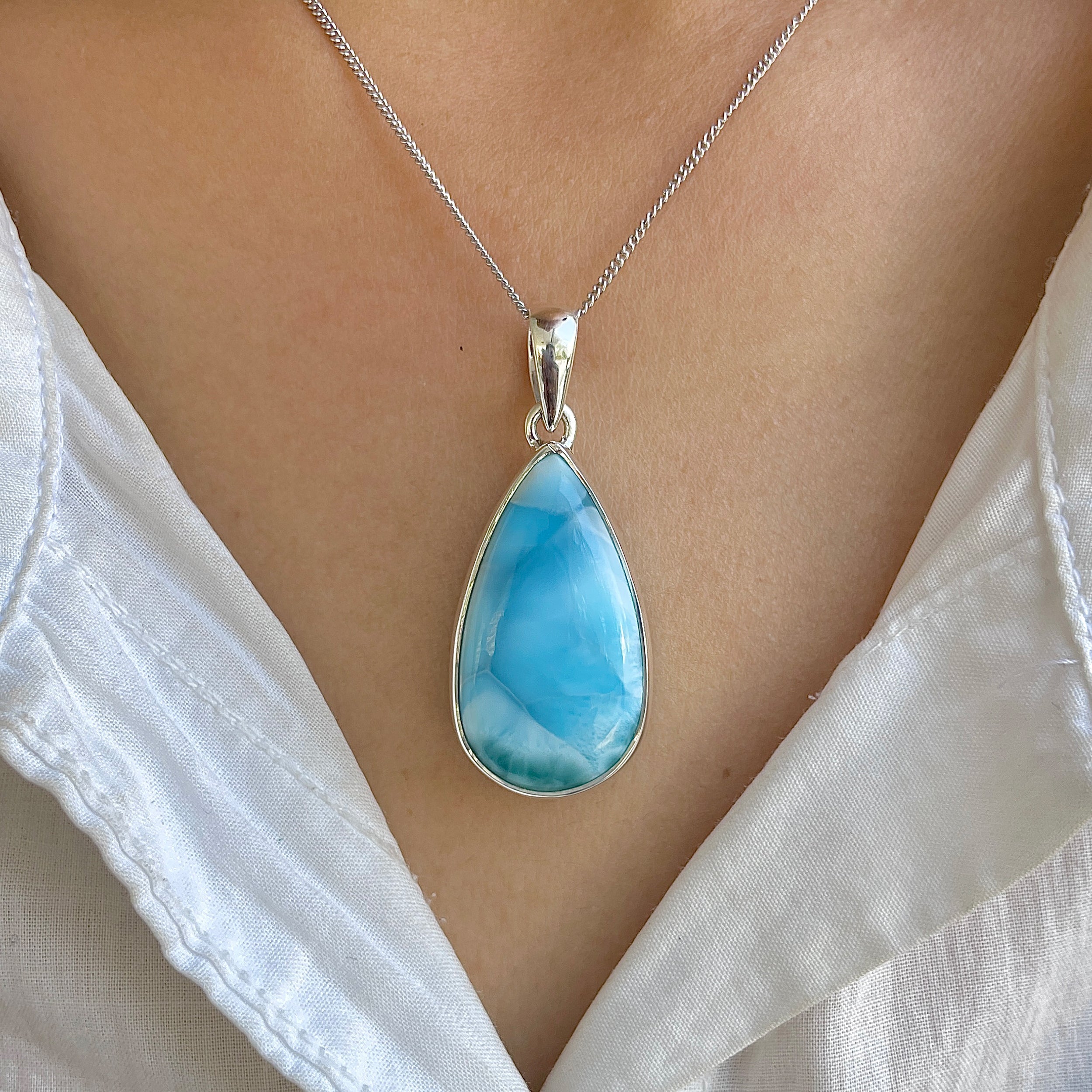 Larimar Pendant-(LAR-P-1461.)